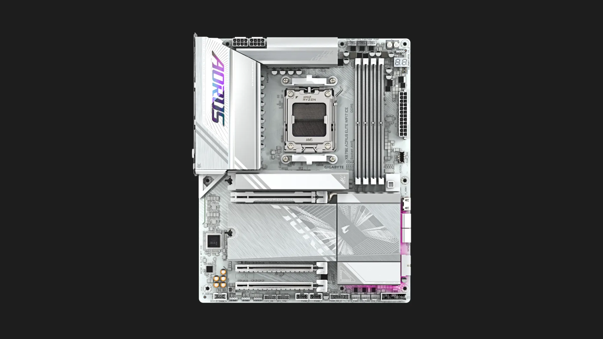 Материнська плата GIGABYTE X870E A ELITE WIFI7 ICE 1.2 (sAM5) (X870E A ELITE WF7 ICE 1.2)