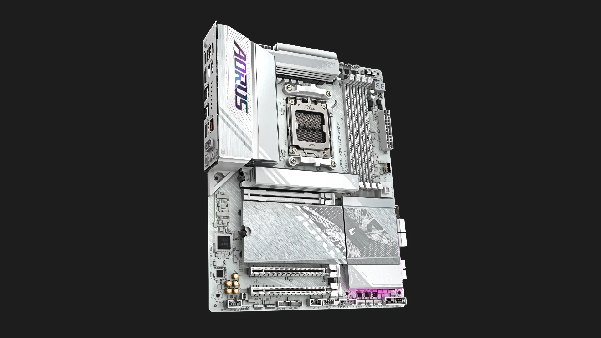 Материнська плата GIGABYTE X870E A ELITE WIFI7 ICE 1.2 (sAM5) (X870E A ELITE WF7 ICE 1.2)
