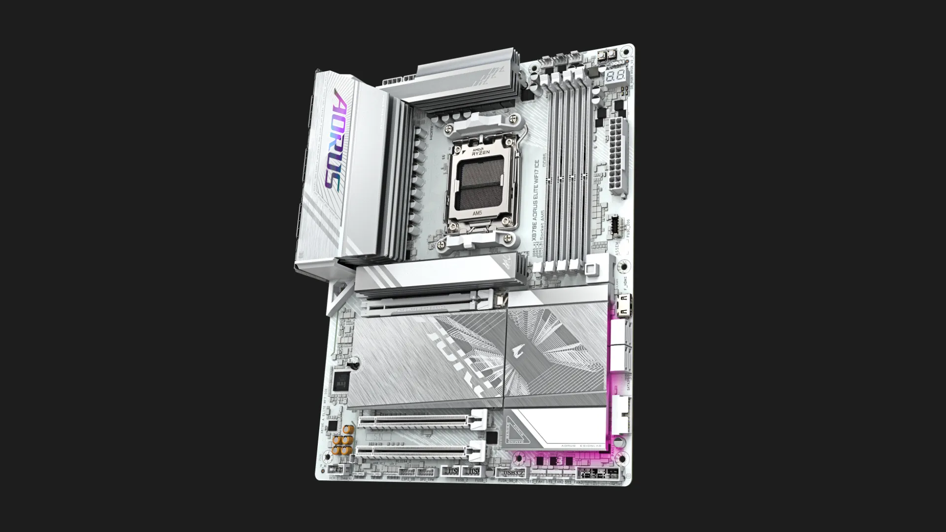 Материнська плата GIGABYTE X870E A ELITE WIFI7 ICE 1.2 (sAM5) (X870E A ELITE WF7 ICE 1.2)
