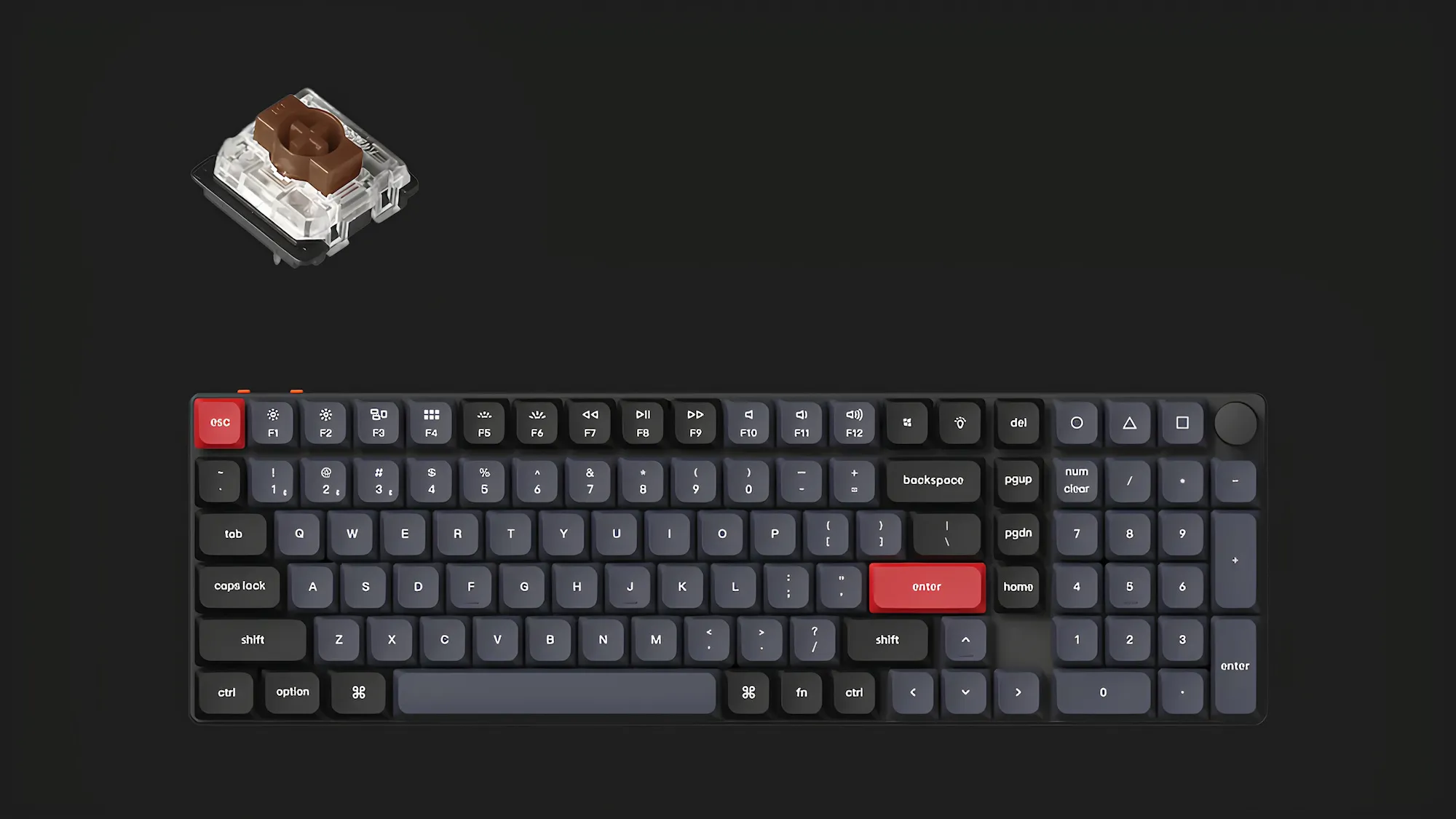 Ігрова клавіатура Keychron K17 Pro 103 Key RGB Gateron MX 2.0 Brown (Black) (K17P-B3-UA)