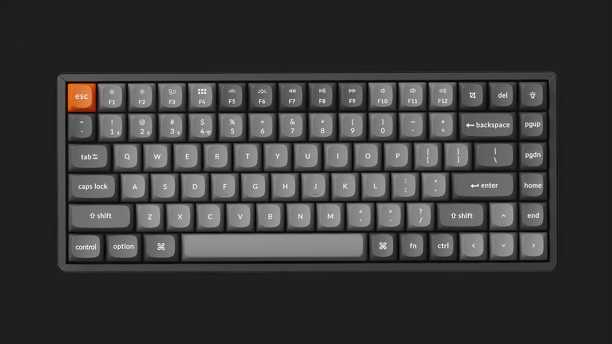 Ігрова клавіатура Keychron K2 Max 84 Key RGB Hot-Swap Keychron Super Red (Black) (K2M-J1-UA)