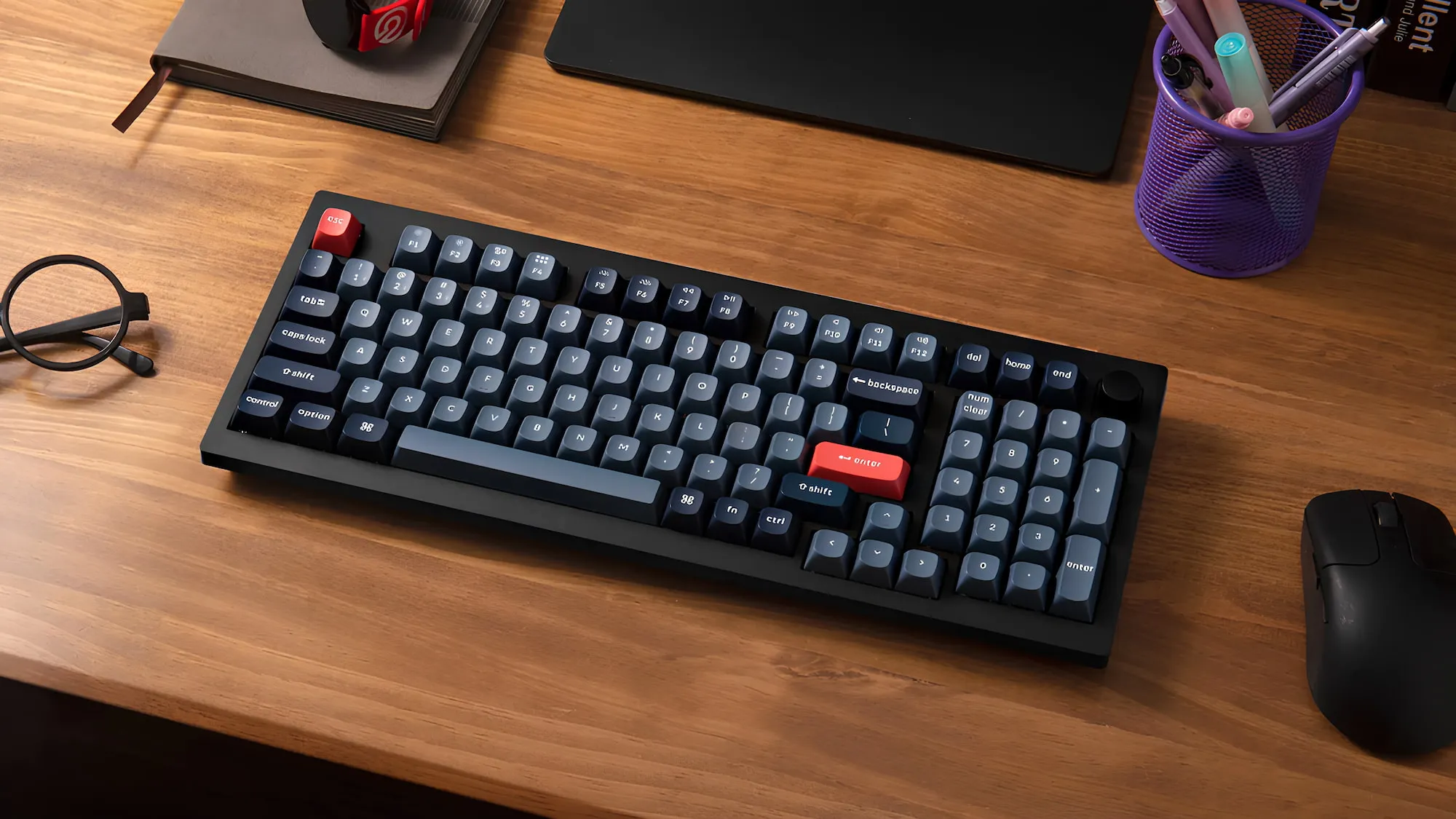 Ігрова клавіатура Keychron V5 Max 100 Key RGB Hot-Swap Gateron Jupiter Red (Black) (V5M-D1-UA)
