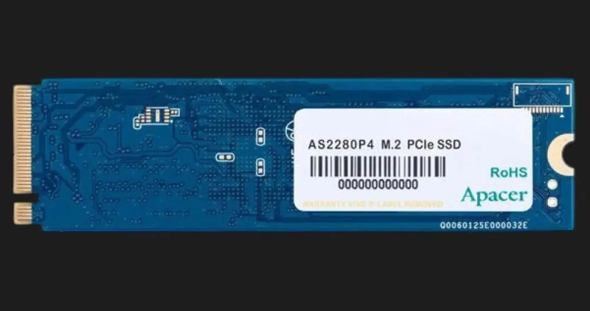 Накопичувач SSD Apacer AS2280P4 256GB NVMe PCIe 3.0 (AP256GAS2280P4-1)