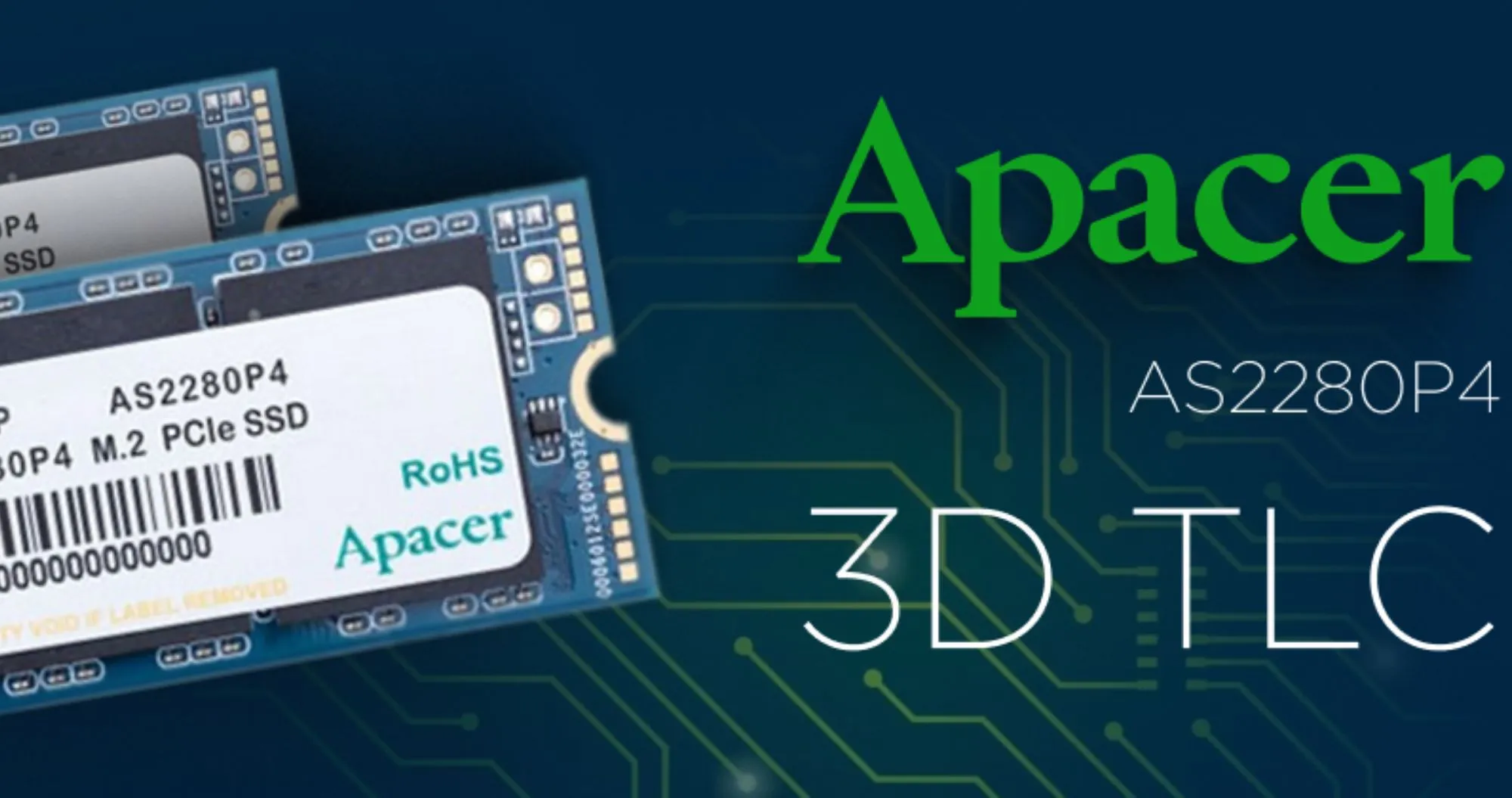Накопичувач SSD Apacer AS2280P4 256GB NVMe PCIe 3.0 (AP256GAS2280P4-1)