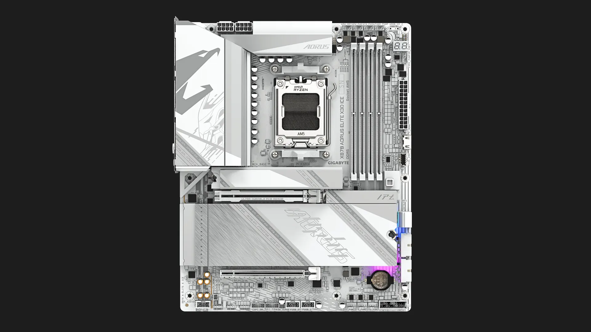 Материнська плата GIGABYTE X870 A ELITE X ICE (sAM5) (X870 A ELITE X ICE)