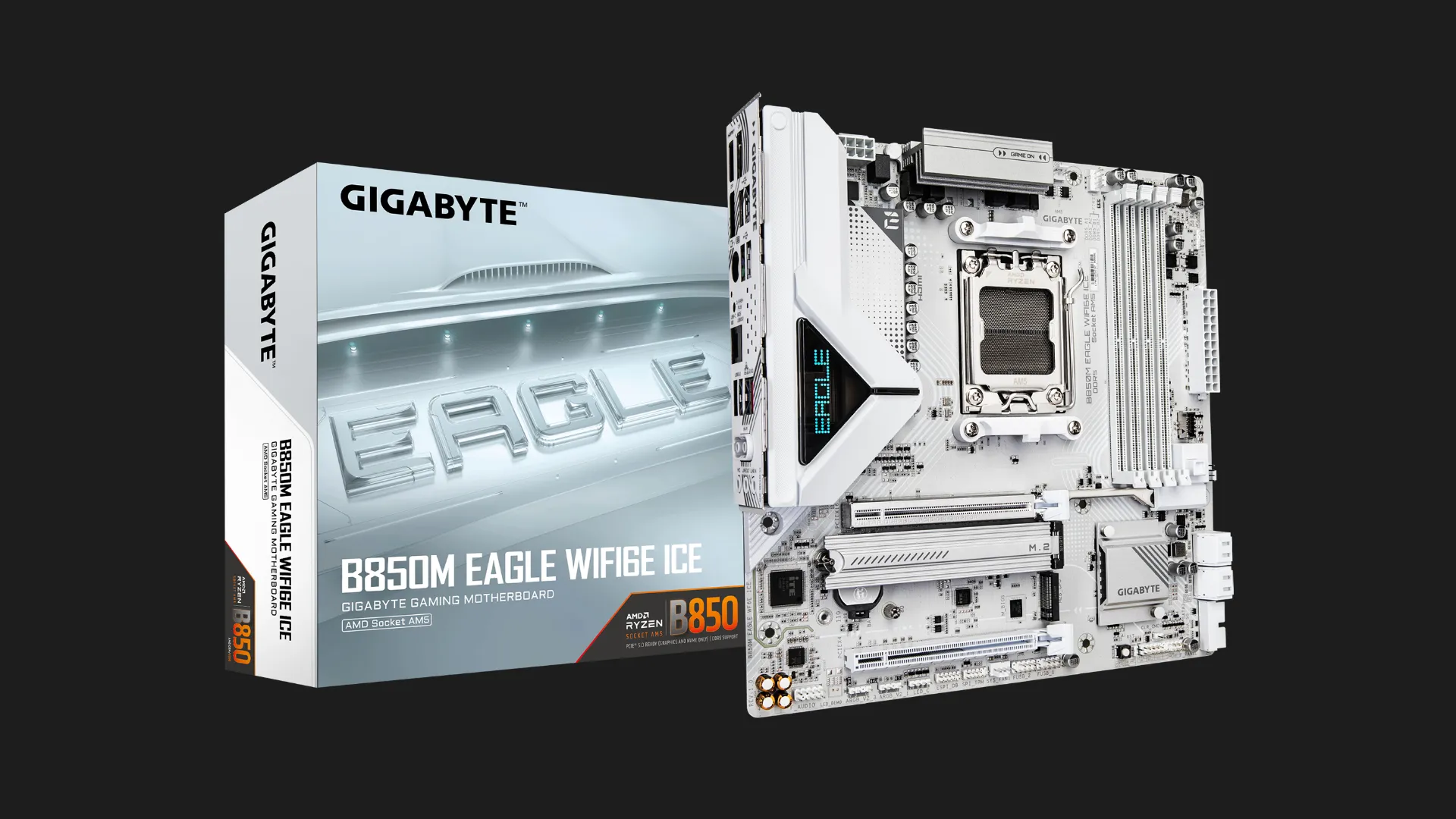 Материнська плата GIGABYTE B850M EAGLE WIFI6E ICE (B850M EAGLE WF6E ICE)
