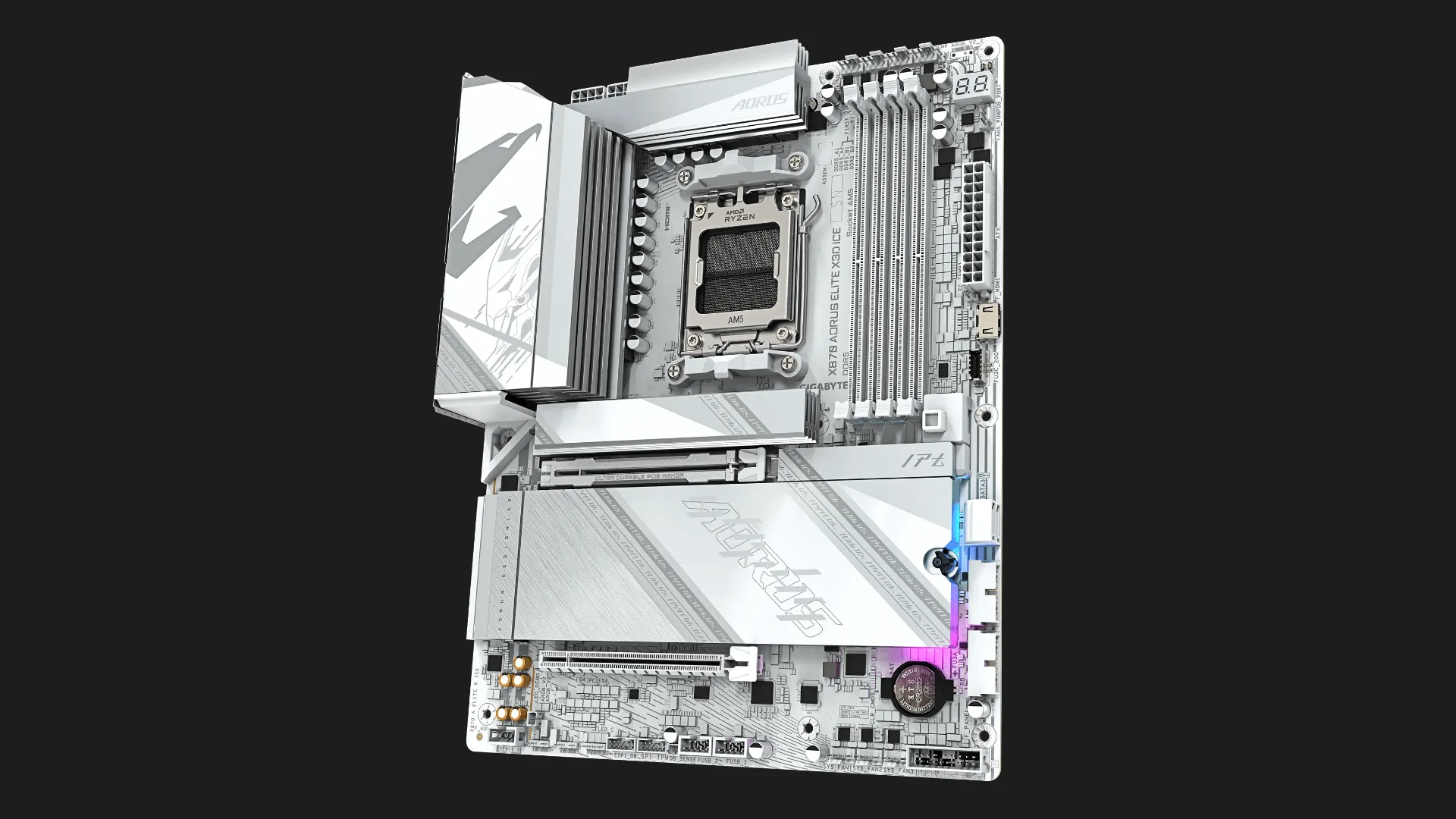 Материнська плата GIGABYTE X870 A ELITE X ICE (sAM5) (X870 A ELITE X ICE)
