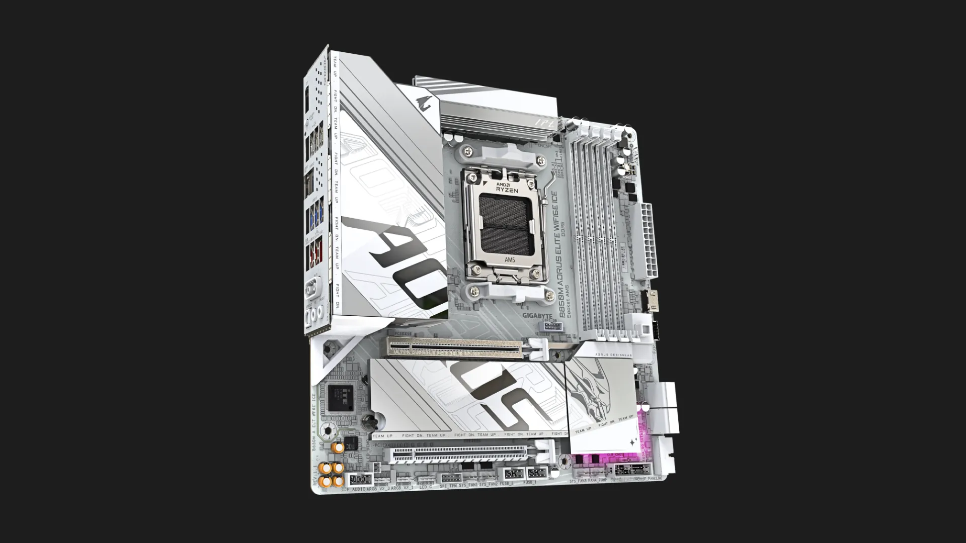 Материнська плата GIGABYTE B850M A ELITE WIFI6E ICE 1.1 (B850M A ELT WF6E ICE 1.1)