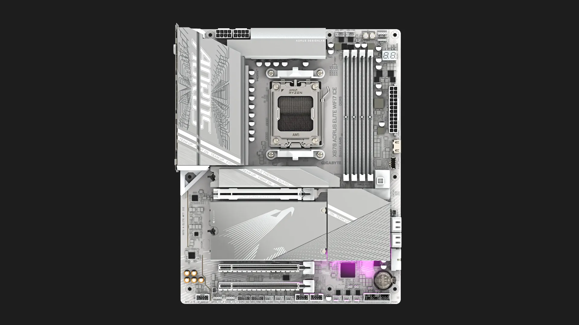 Материнська плата GIGABYTE X870 A ELITE WIFI7 ICE 1.1 (sAM5) (X870 A ELITE WF7 ICE 1.1)