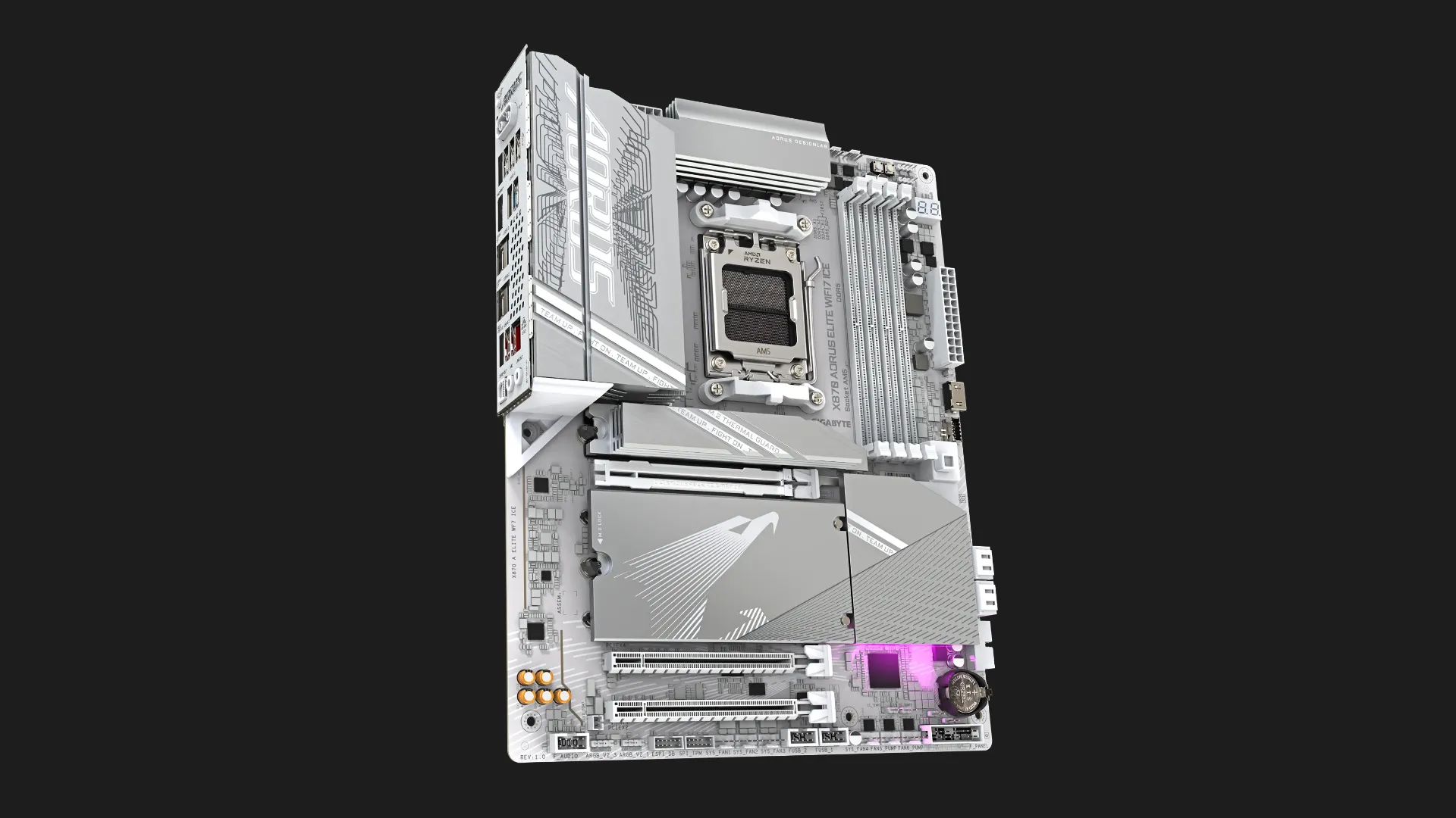 Материнська плата GIGABYTE X870 A ELITE WIFI7 ICE 1.1 (sAM5) (X870 A ELITE WF7 ICE 1.1)