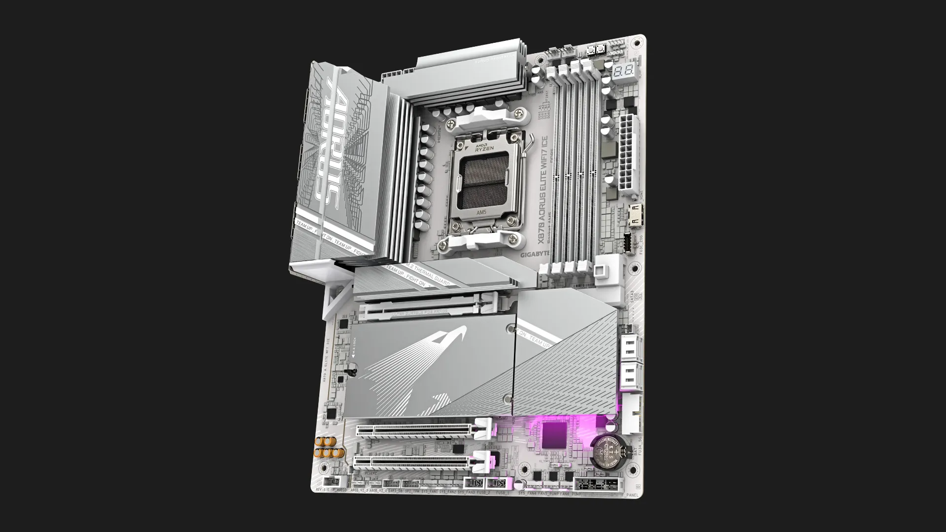 Материнська плата GIGABYTE X870 A ELITE WIFI7 ICE 1.1 (sAM5) (X870 A ELITE WF7 ICE 1.1)