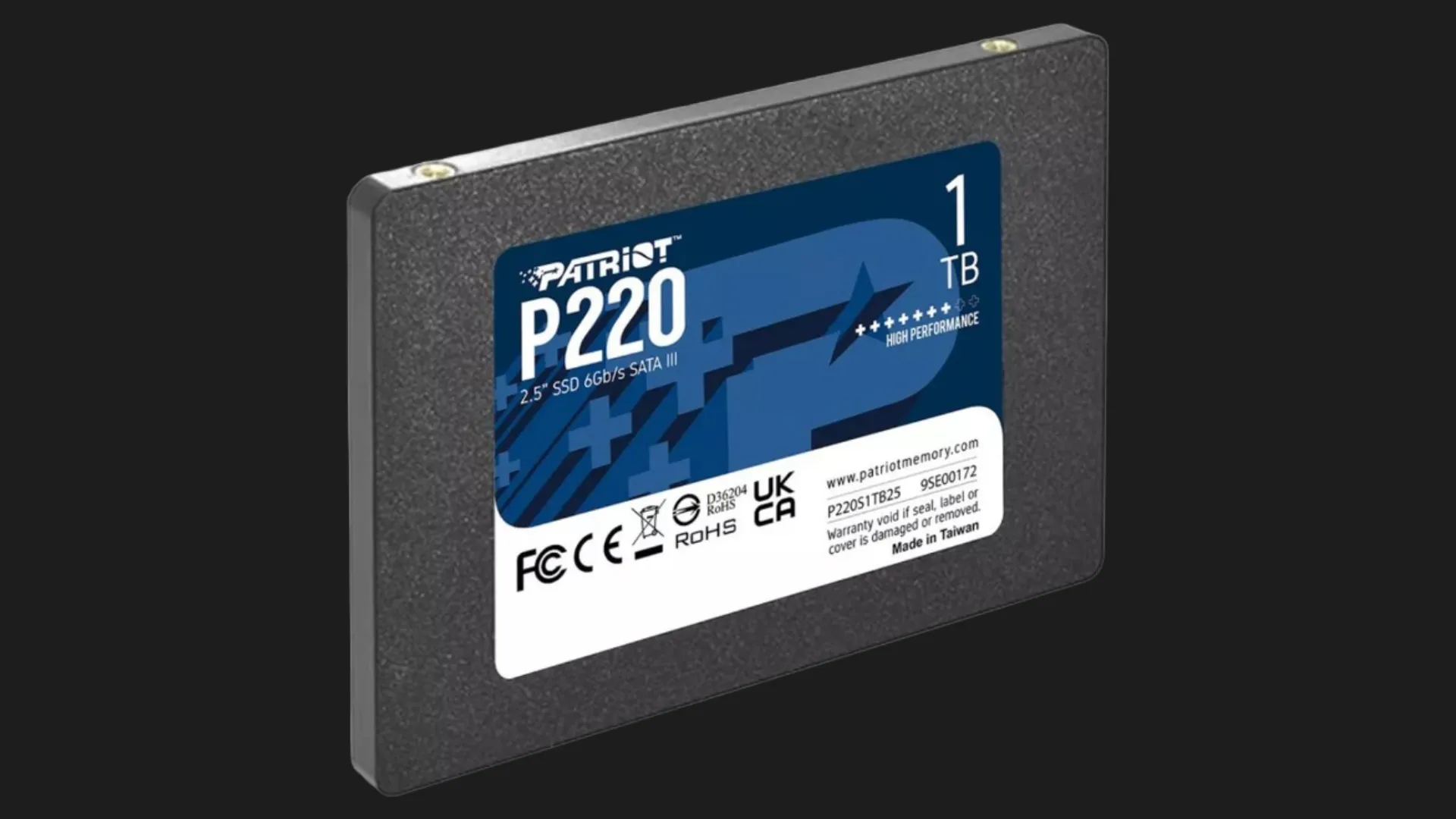 Накопитель SSD Patriot P220 1TB SATA (P220S1TB25)