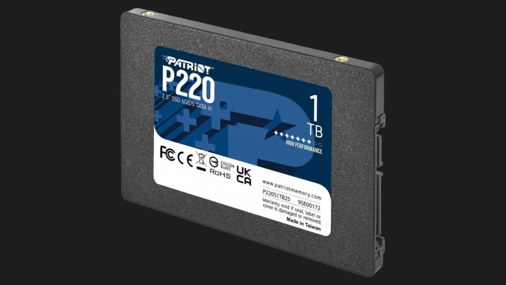 Накопитель SSD Patriot P220 1TB SATA (P220S1TB25)