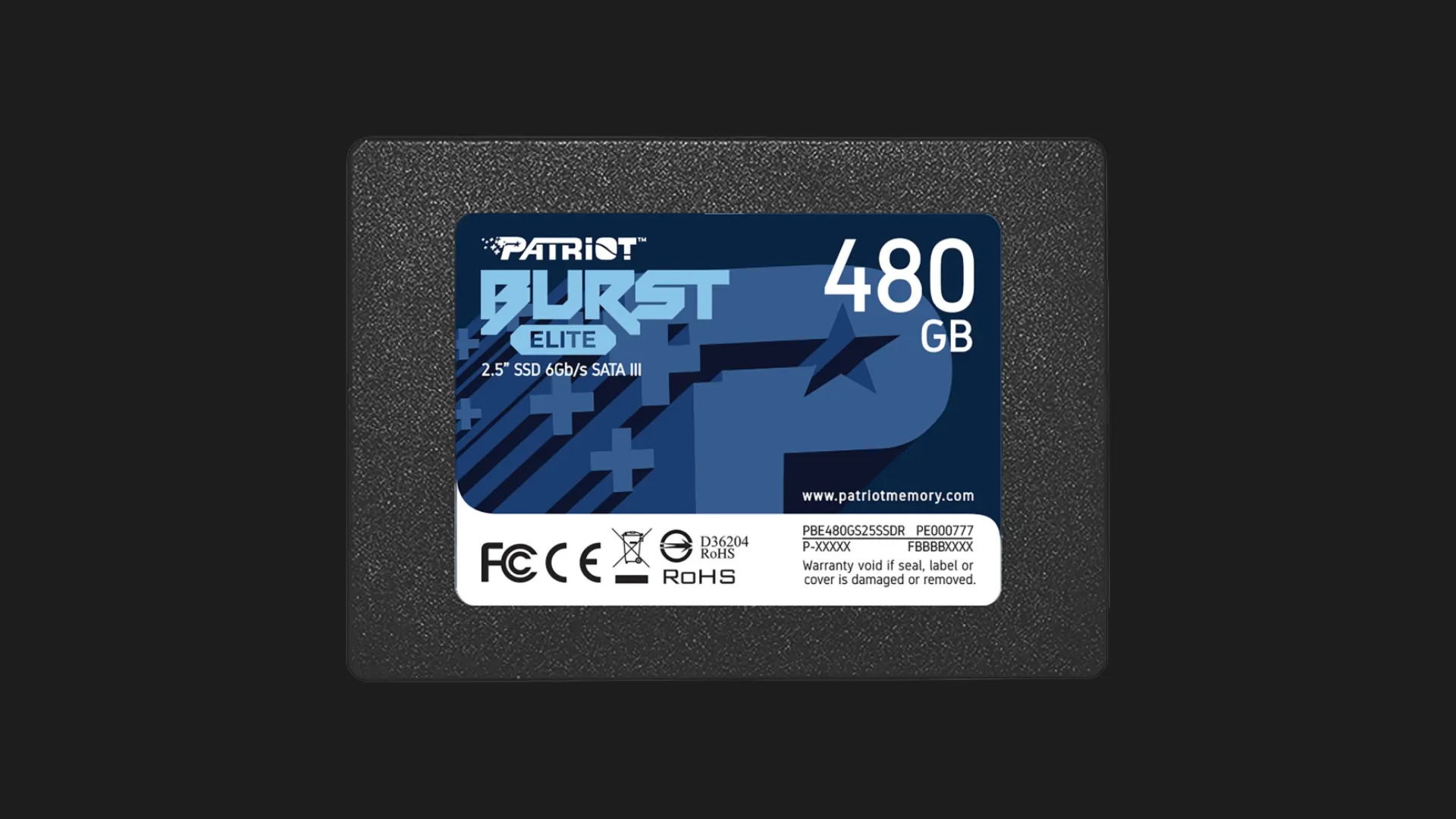 Накопичувач SSD Patriot Burst Elite 480GB SATA (PBE480GS25SSDR)