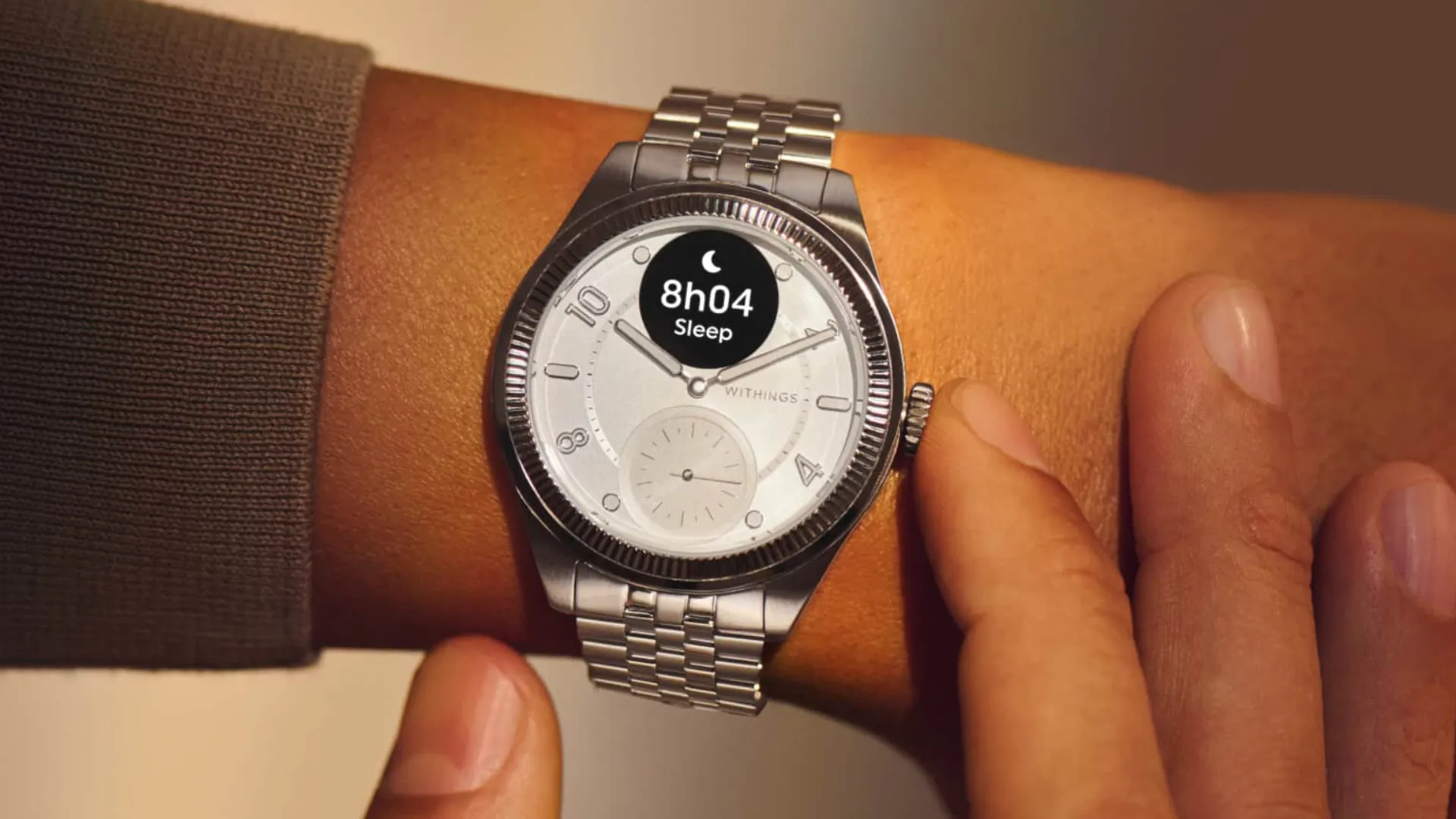 Смарт-годинник Withings ScanWatch Nova Brilliant 39mm (Titanium Gray)