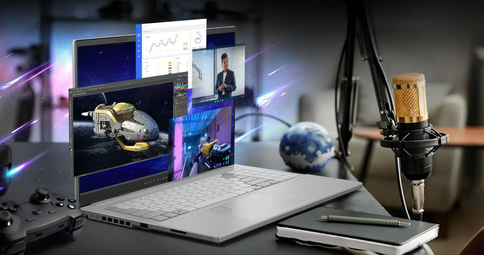 Ноутбук Asus Vivobook Pro 15 OLED N6506CU 15,6" (Intel Core Ultra 7/16GB/1TB (SSD)/RTX 4050) (90NB15E3-M000S0) (UA)