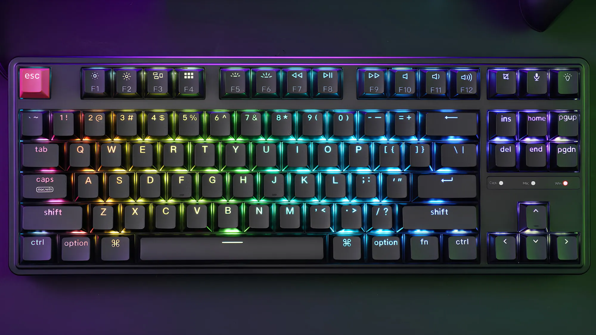 Игровая клавиатура Keychron C3 Pro V2 87 Key RGB K pro Brown (Black) (C3PX-H3-UA)