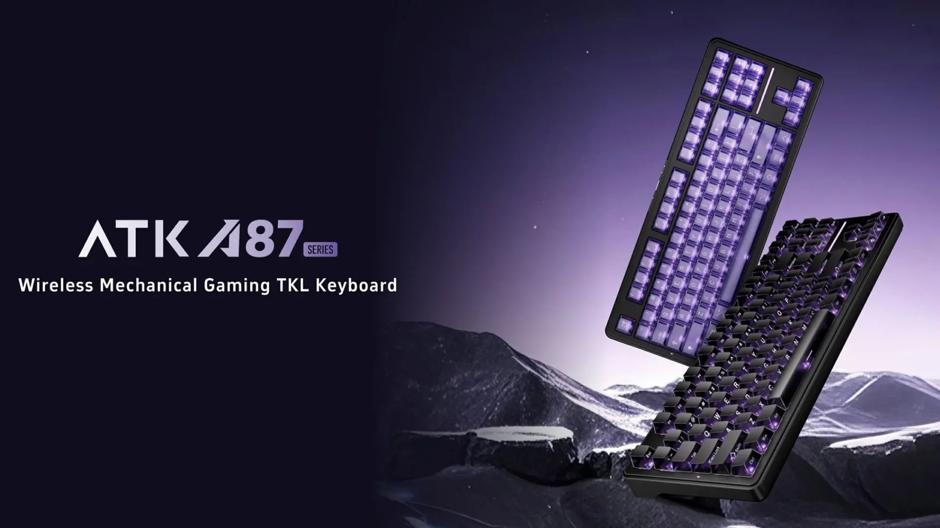 Ігрова клавіатура ATK A87 Pro Wireless Mechanical Gaming TKL, Shadow (Black) (ATK A87 Pro shadow black)