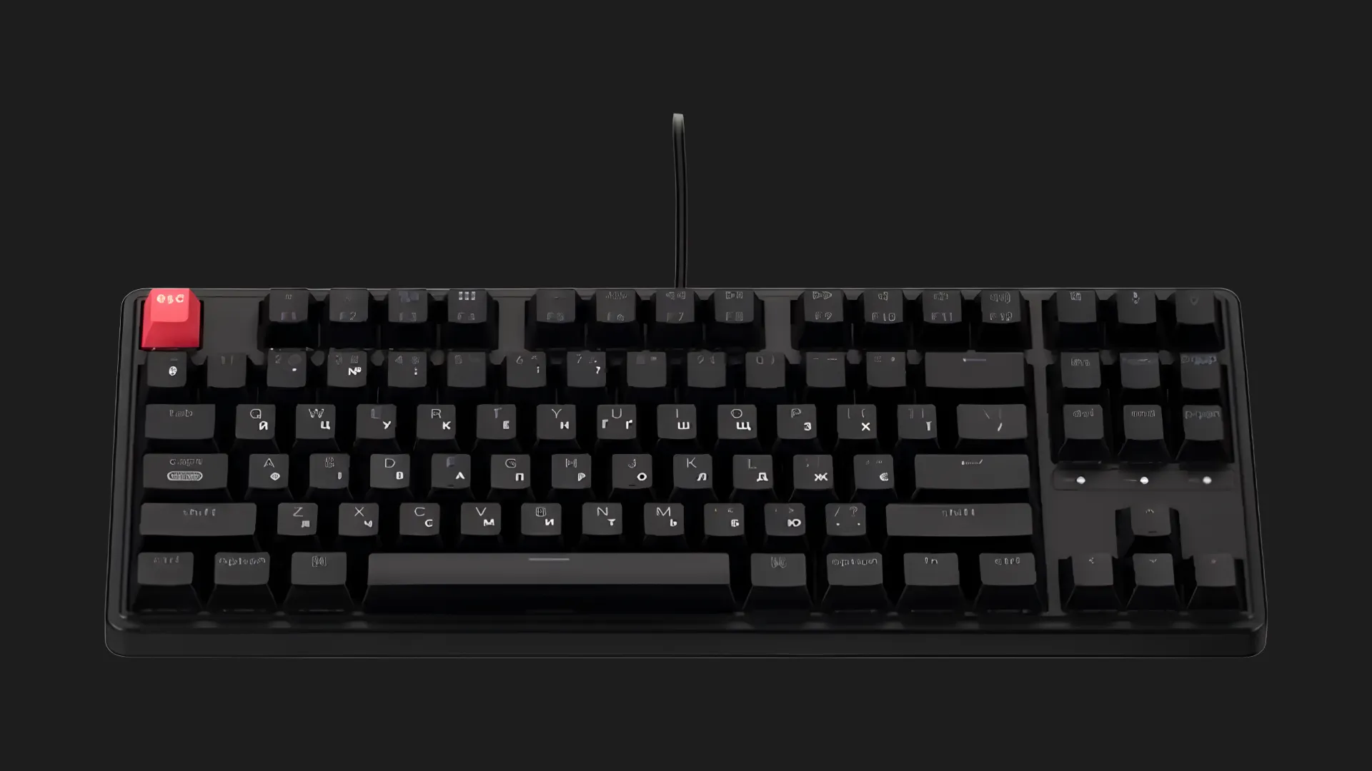 Игровая клавиатура Keychron C3 Pro V2 87Key RGB Hot-Swap K pro Red EN/UKR (Black) (C3PX-H1-UA)