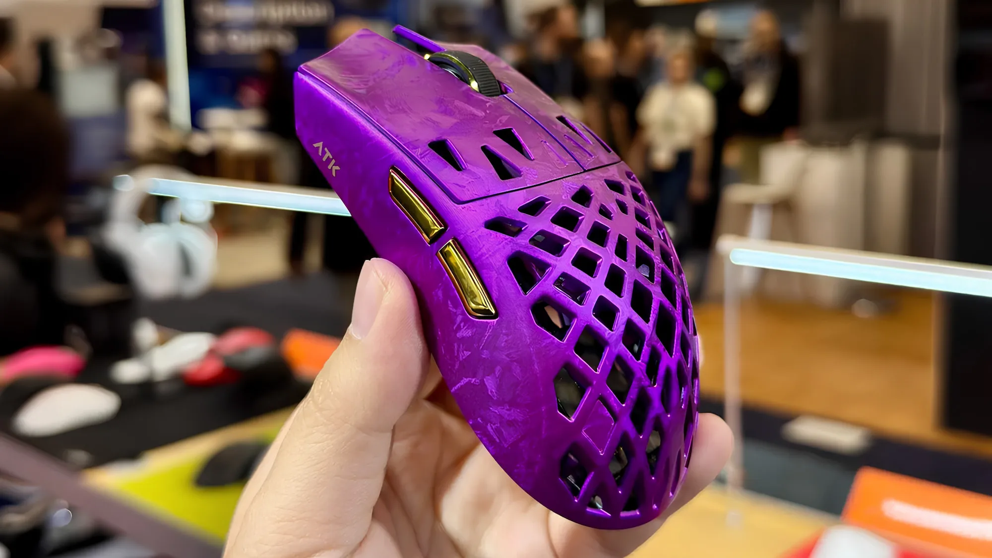 Ігрова миша ATK Blazing Sky GHOST Hollow Carbon Fiber Wireless Gaming Mouse Extreme (Purple)