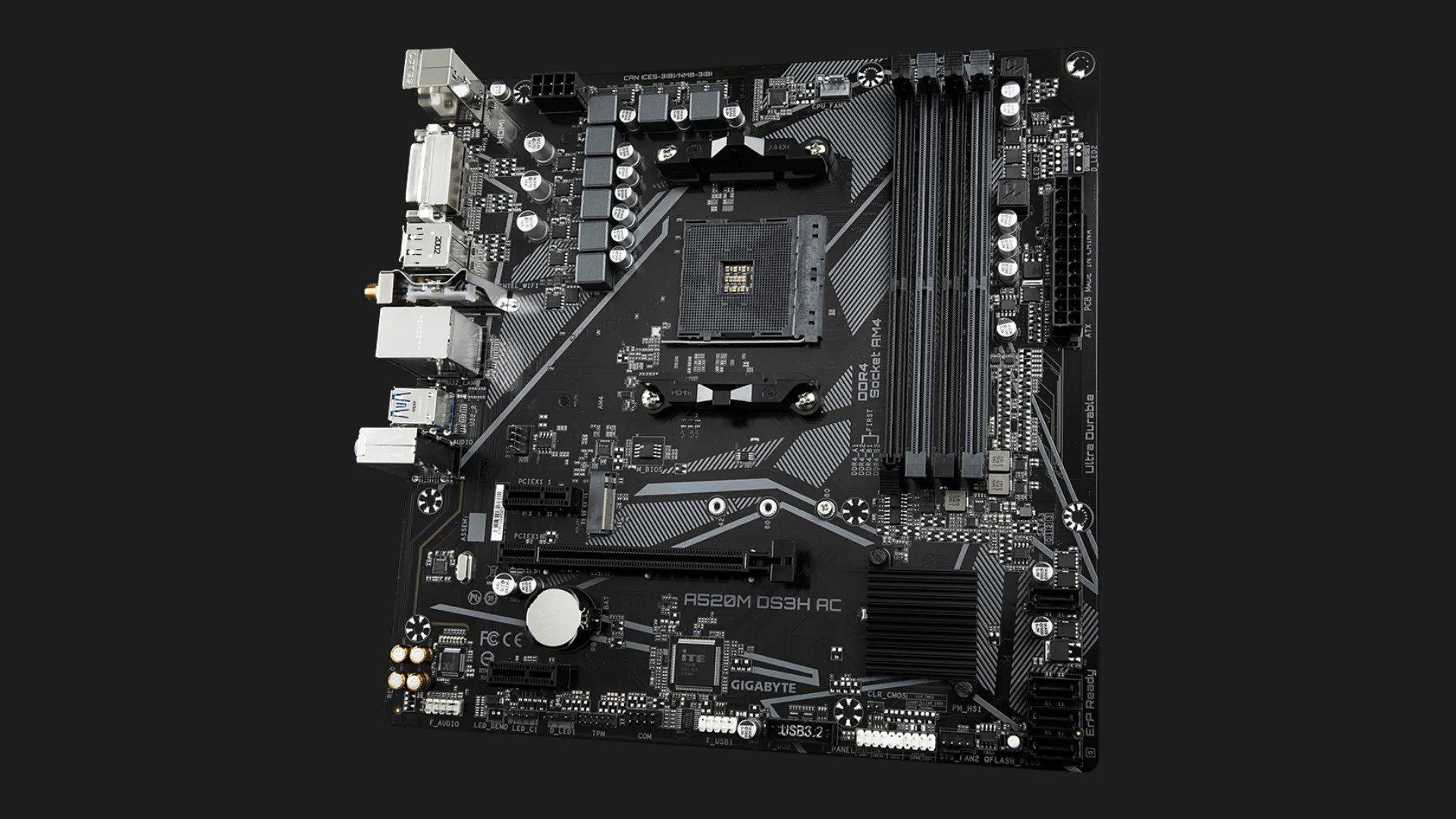 Материнська плата GIGABYTE A520M DS3H AC (A520M_DS3H_AC)