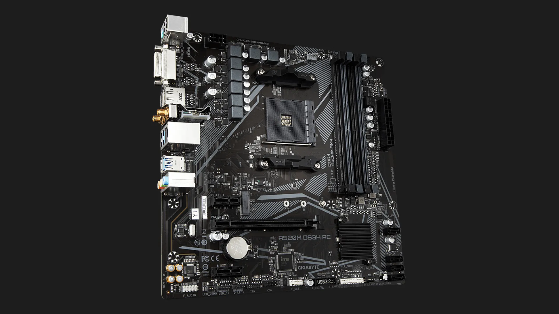 Материнська плата GIGABYTE A520M DS3H AC (A520M_DS3H_AC)