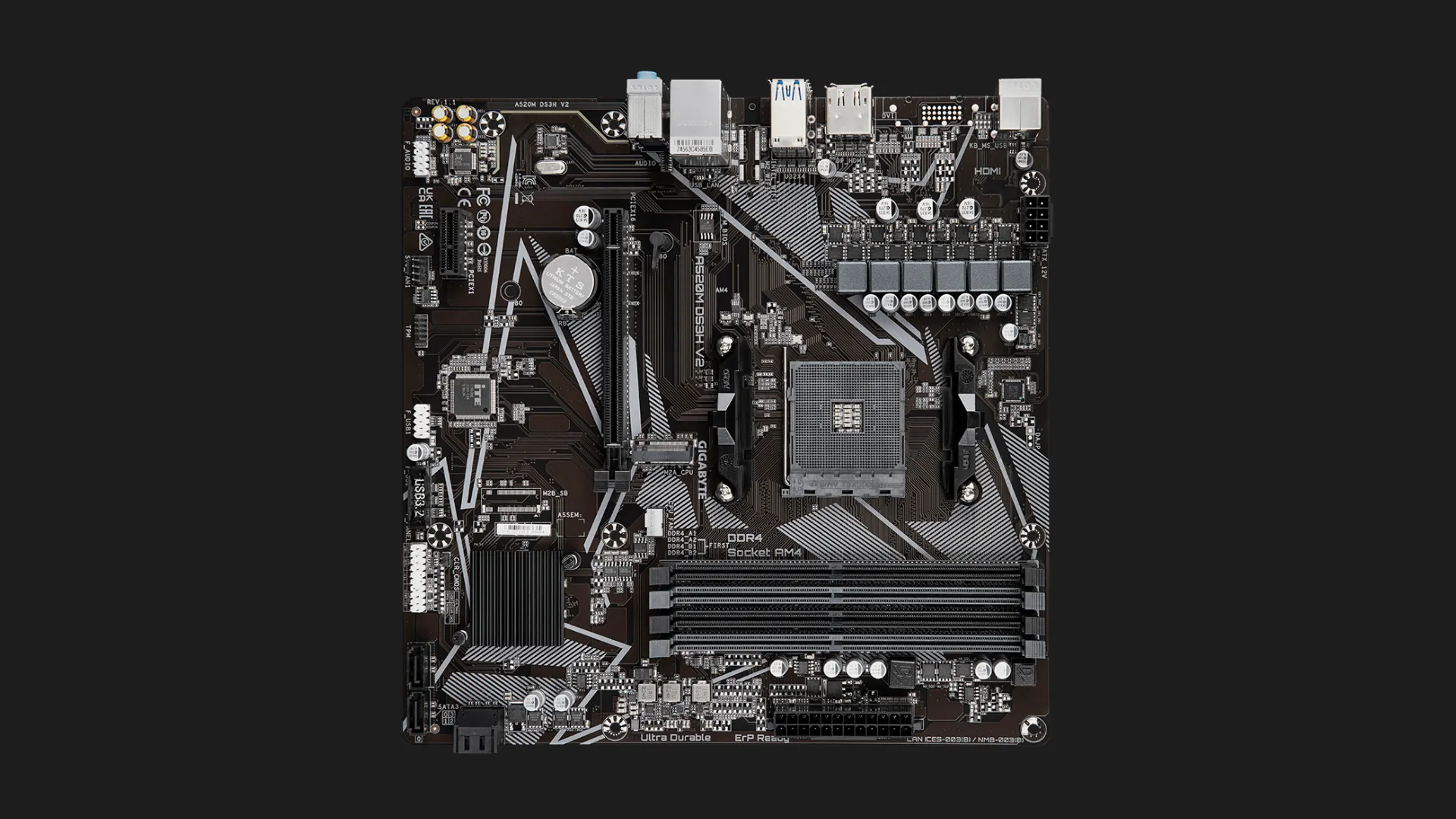 Материнська плата GIGABYTE A520M DS3H V2 (A520M_DS3H_V2)