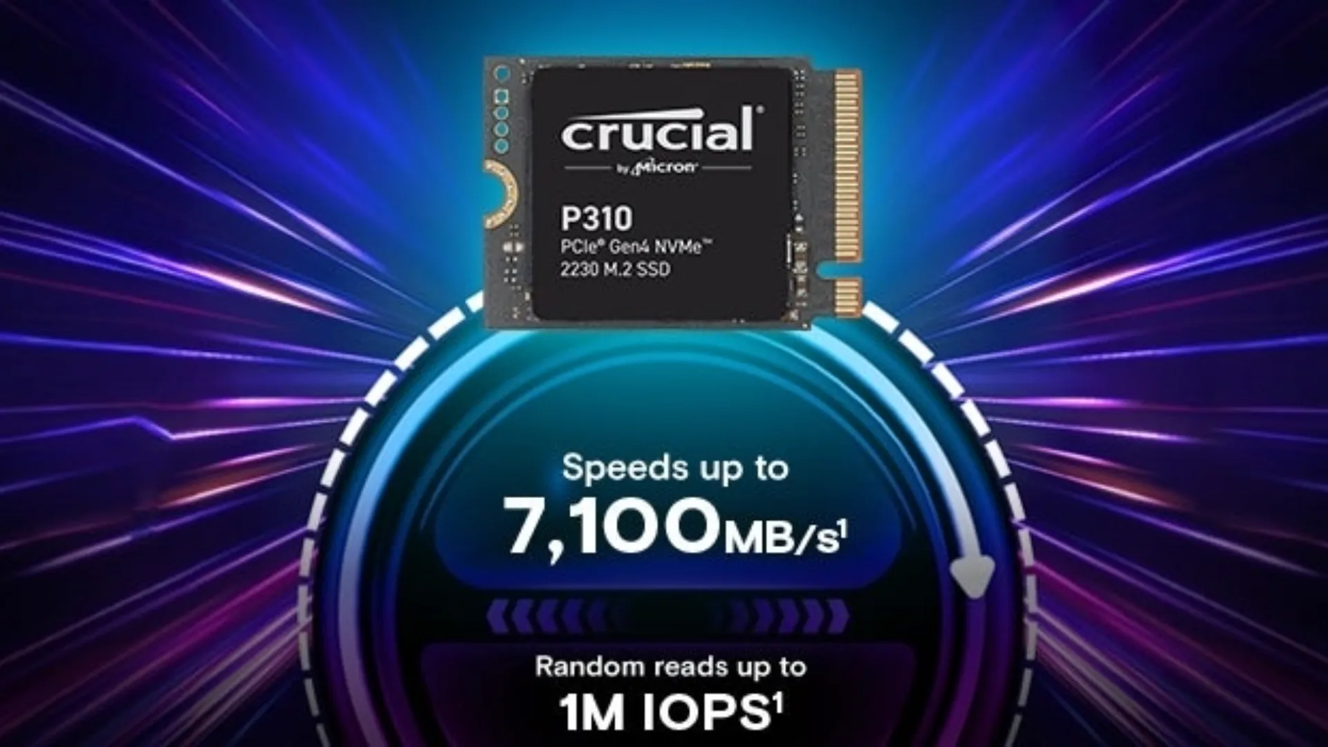 Накопичувач SSD Crucial P310 1TB NVMe PCIe 4.0 (CT1000P310SSD2)