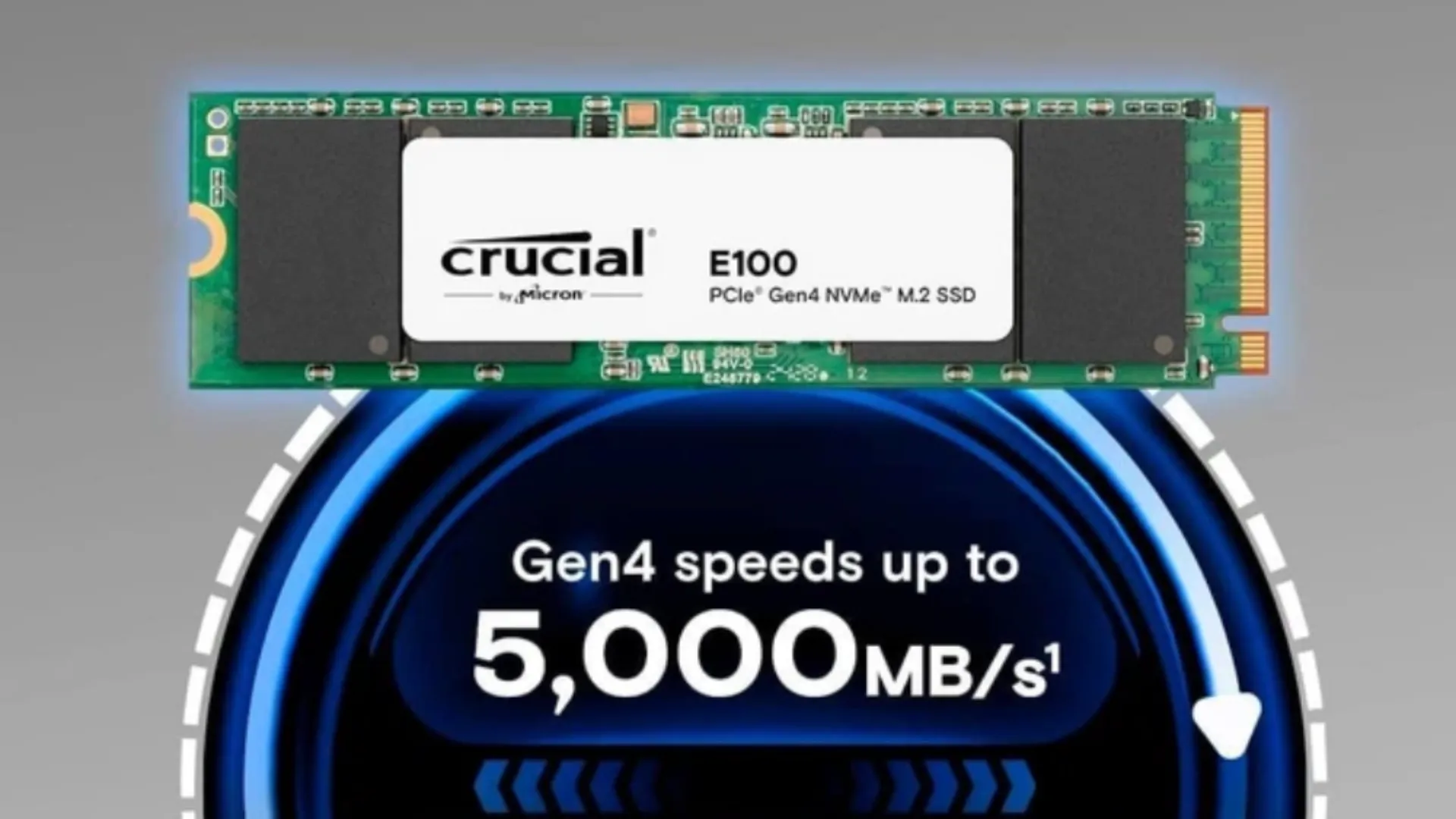 Накопичувач SSD Crucial E100 1TB NVMe PCIe 4.0 (CT1000E100SSD8)