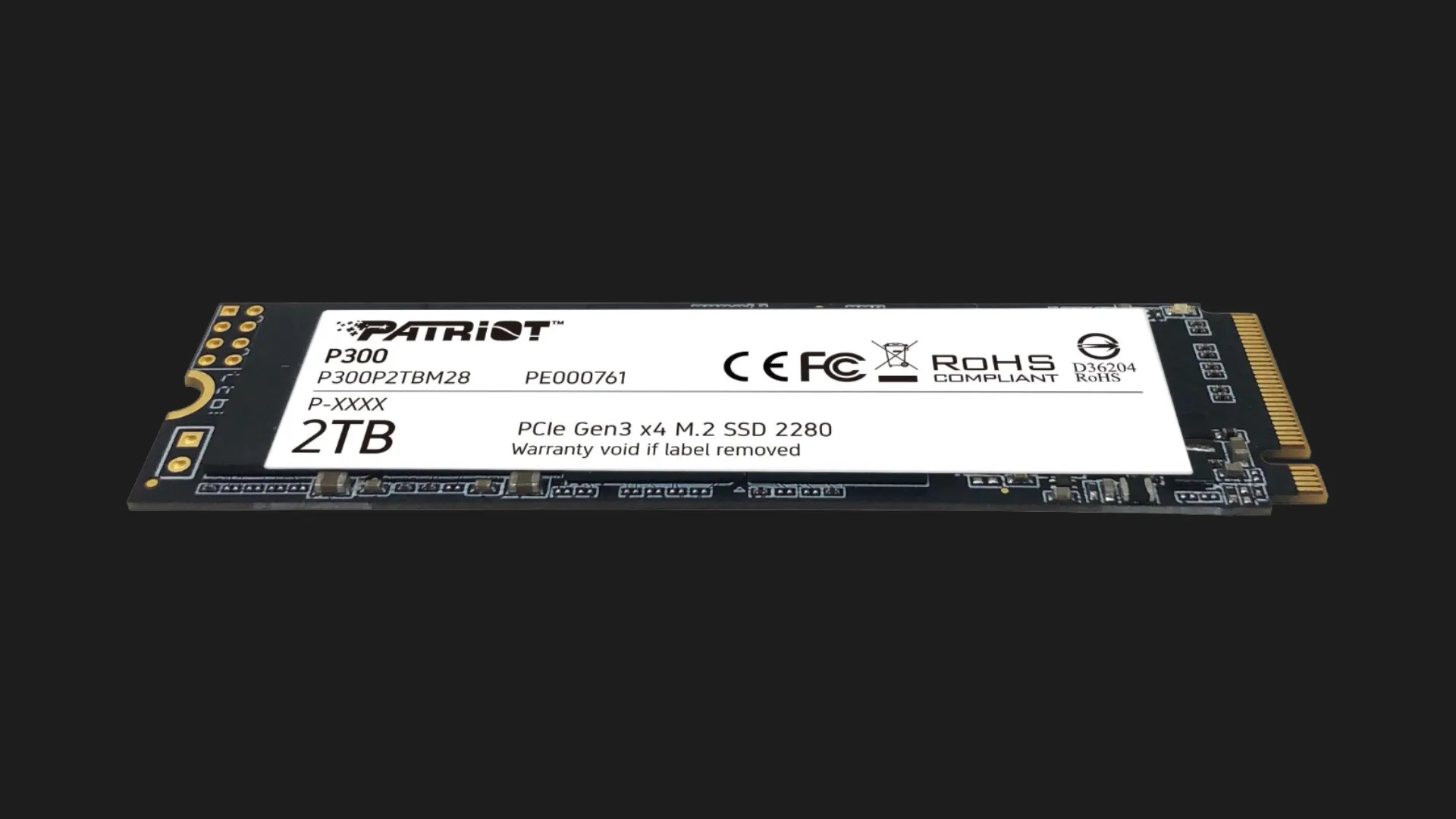 Накопичувач SSD Patriot P300 2TB NVMe PCIe 3.0 (P300P2TBM28)