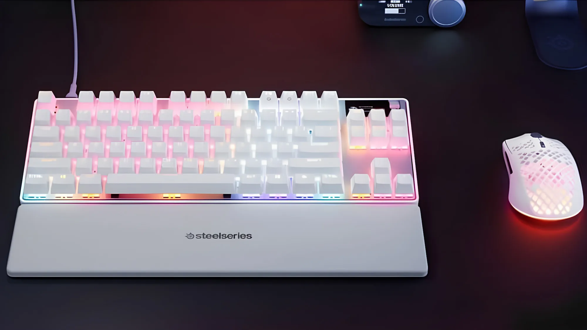 Игровая клавиатура SteelSeries Apex Pro TKL Gen 3 UA  HyperMagnetic, OmniPoint 3.0, OLED (White) (64898)