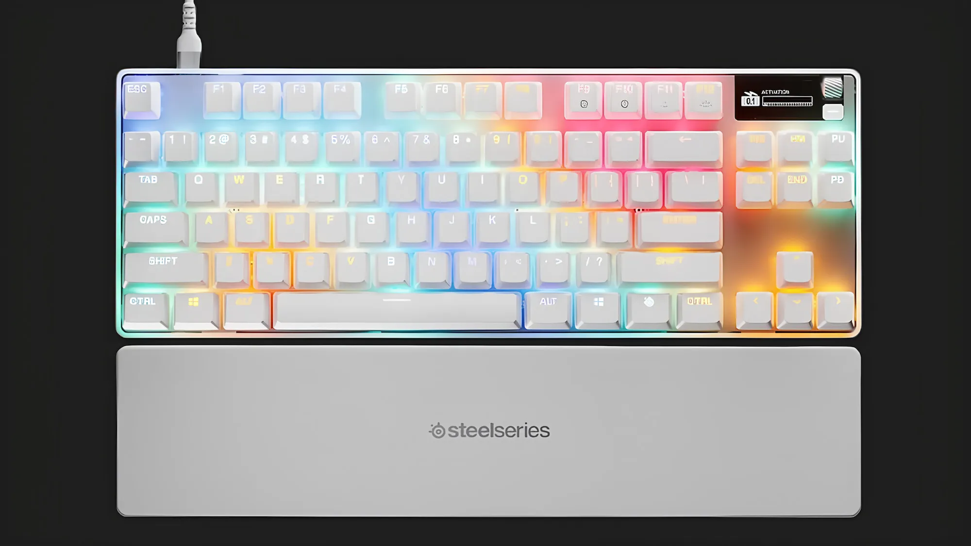 Игровая клавиатура SteelSeries Apex Pro TKL Gen 3 UA  HyperMagnetic, OmniPoint 3.0, OLED (White) (64898)