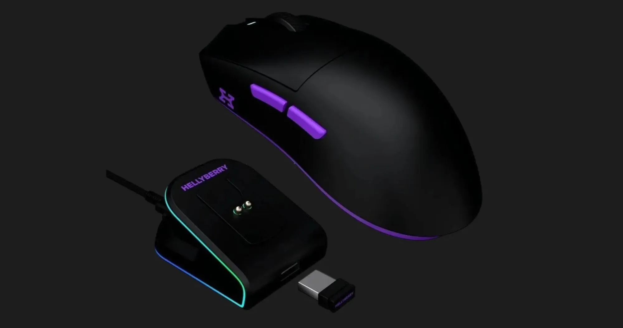 Ігрова миша HATOR Hellyberry HM47 Wireless (Black/Violet)