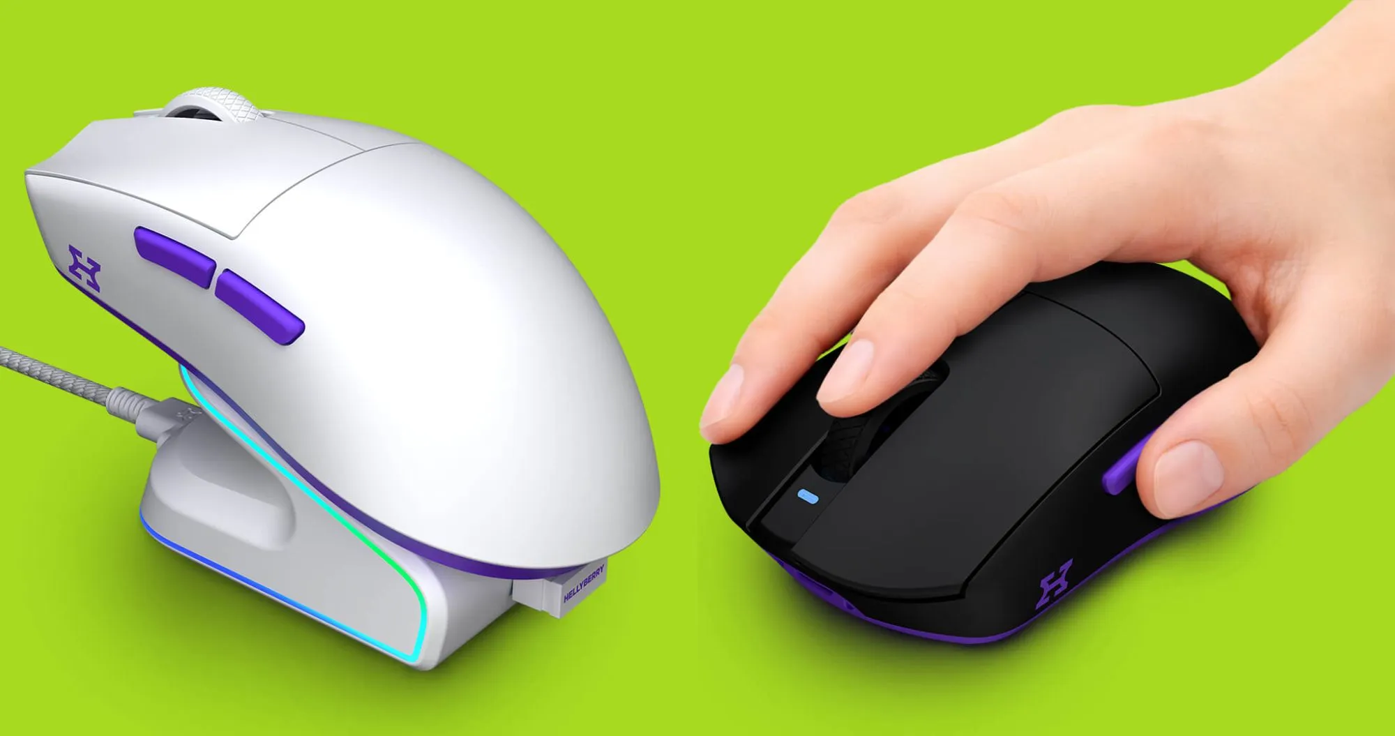 Игровая мышь HATOR Hellyberry HM47 Wireless (White/Violet)