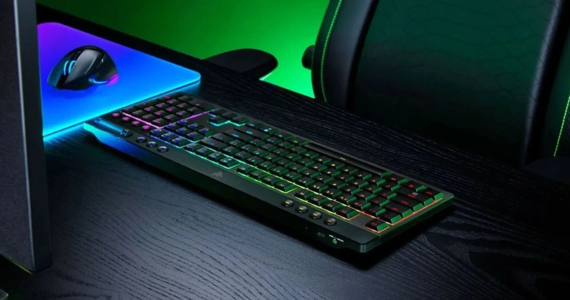 Клавиатура механическая RAZER BlackWidow V4 Low-Profile, Green Switch (Black)