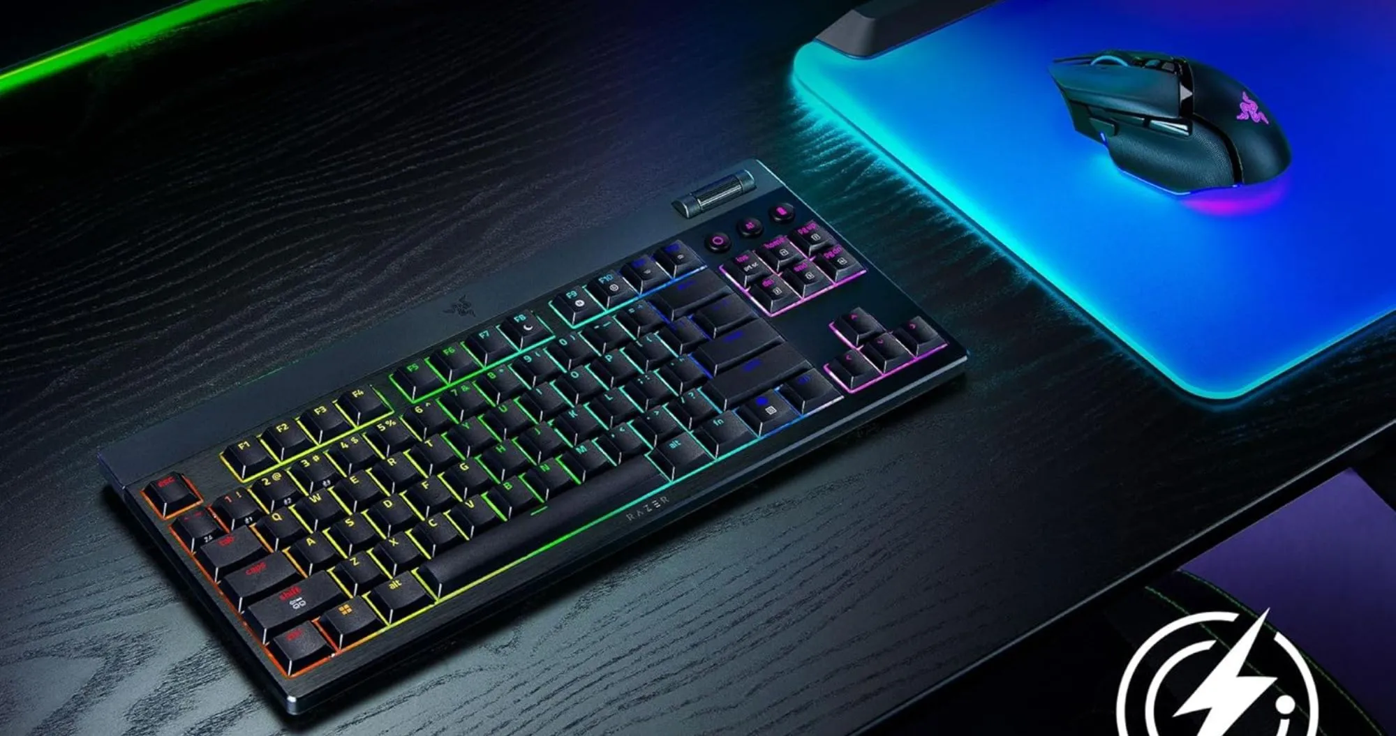 Клавіатура механічна RAZER BlackWidow V4 Low-Profile, TKL, Green Switch (Black)