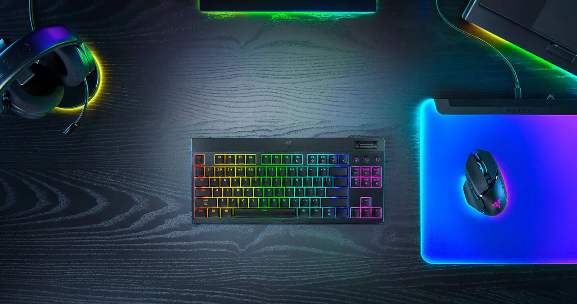 Клавіатура механічна RAZER BlackWidow V4 Low-Profile, TKL, Green Switch (Black)