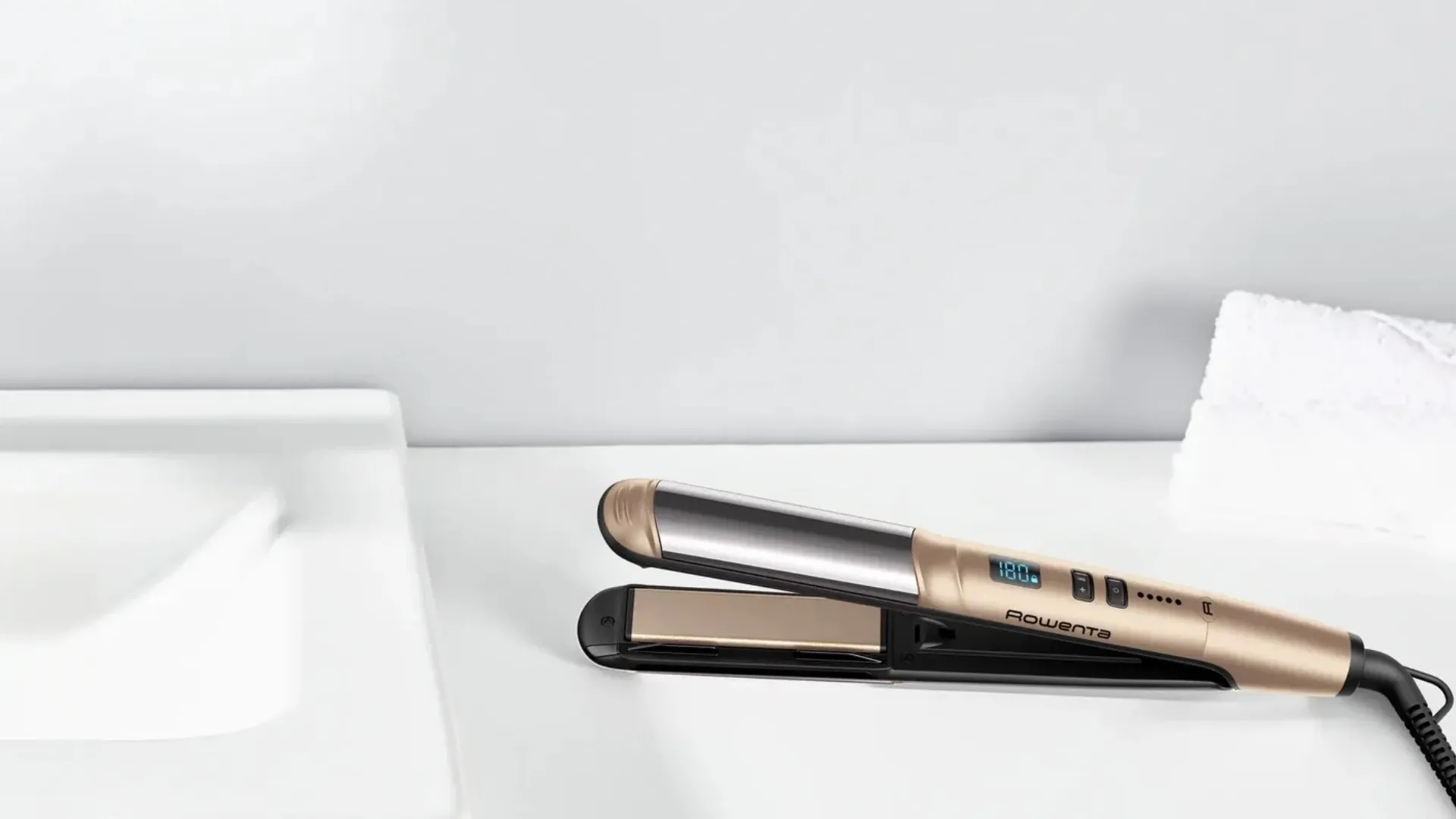 Выпрямитель Rowenta Glam & Shine 2в1 (Gold) (SF4641F0)