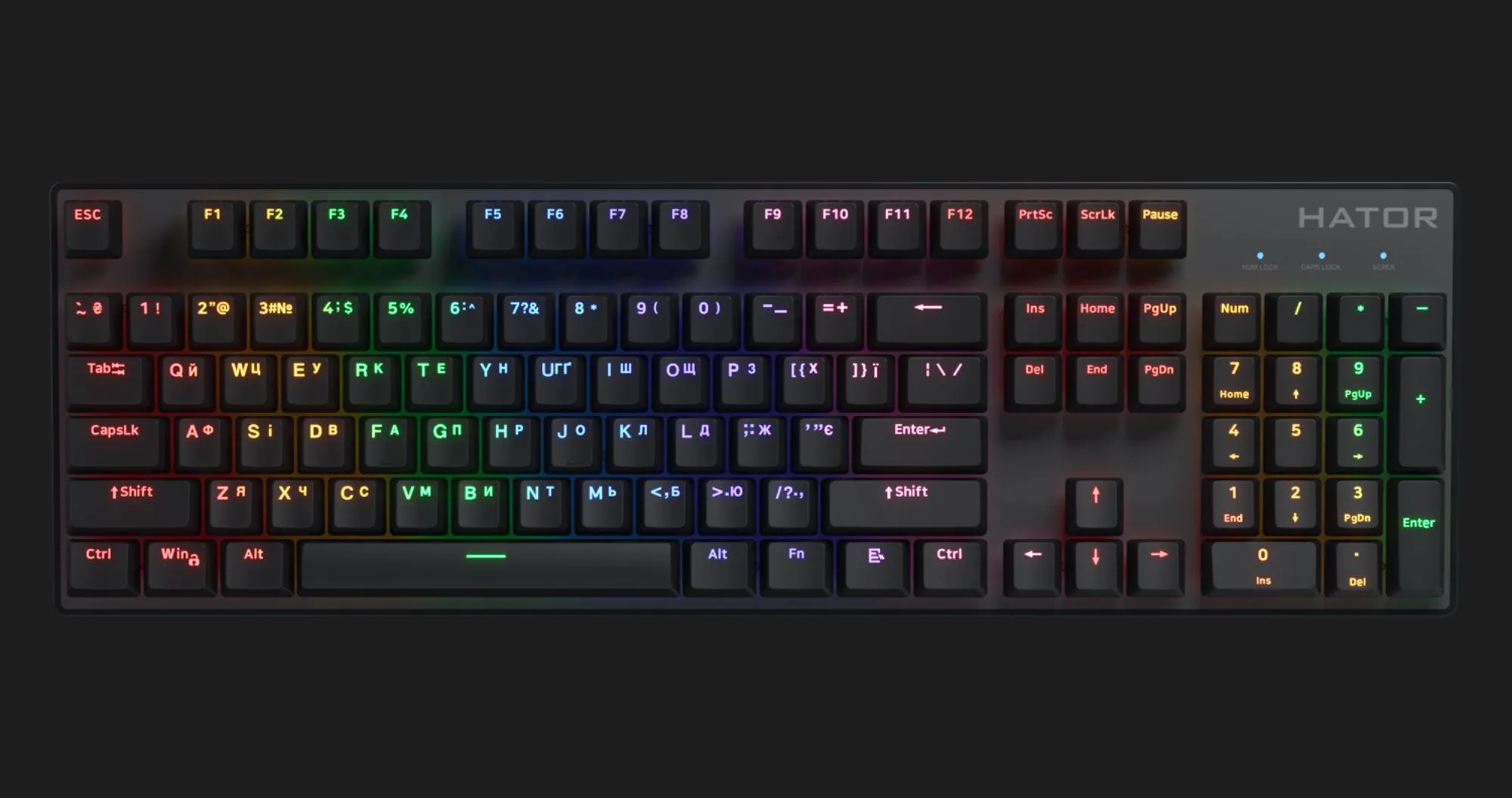 Клавіатура механічна HATOR Icefall Mecha Wireless Rainbow (Black)