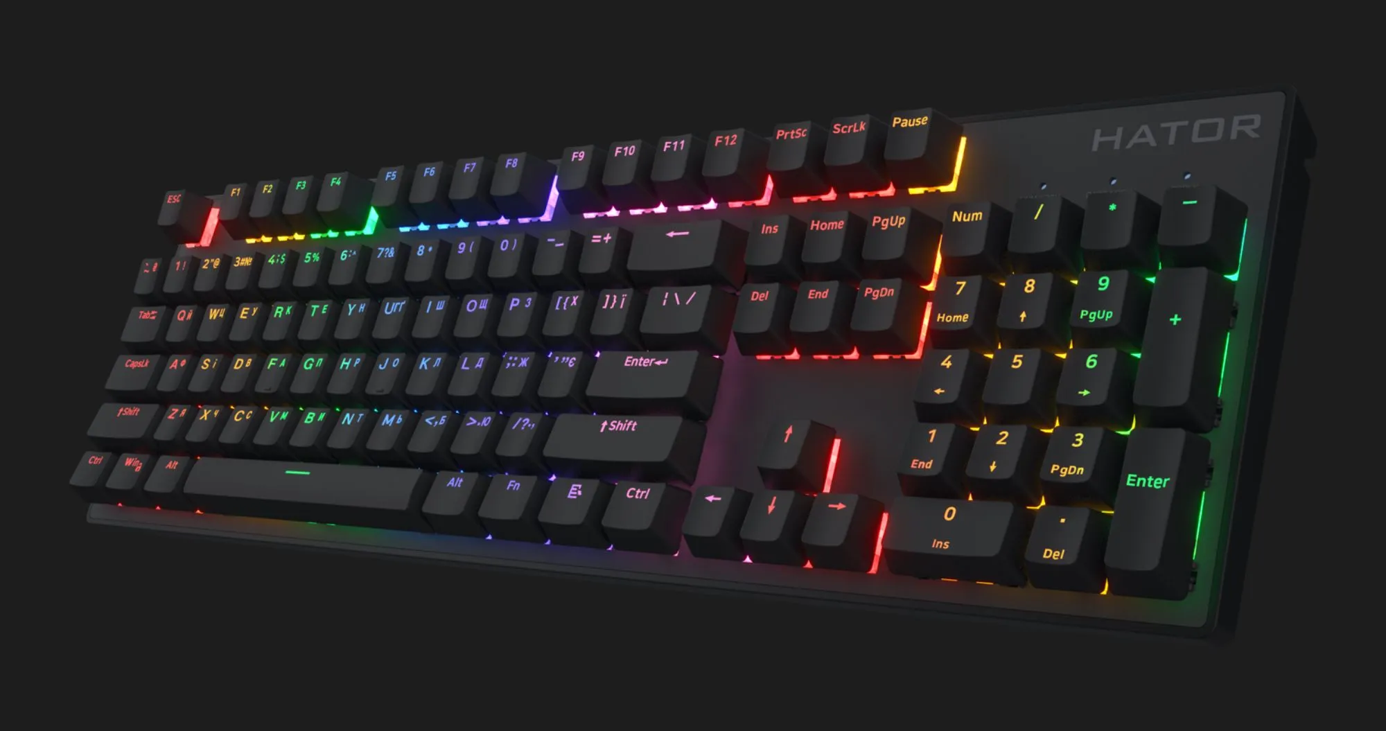 Клавіатура механічна HATOR Icefall Mecha Wireless Rainbow (Black)