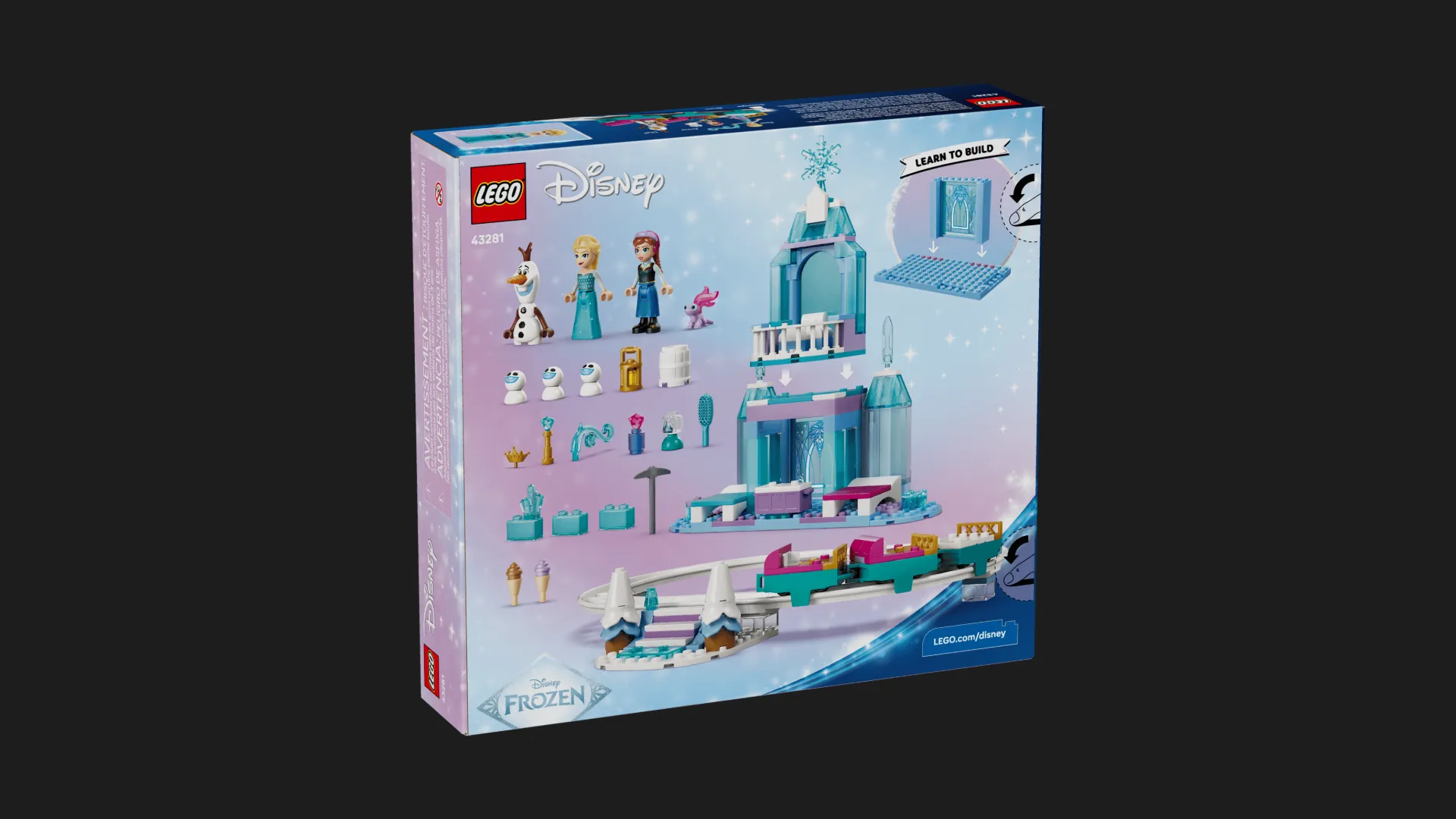 Конструктор LEGO Disney Ледяной дворец Эльзы и веселое катание на санках (43281)