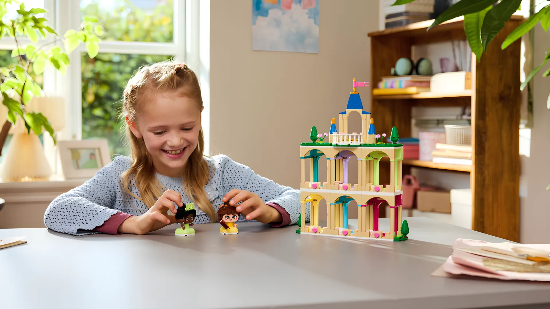 Конструктор LEGO Disney Мініпринцеси Бель і Тіана з замком (43291)