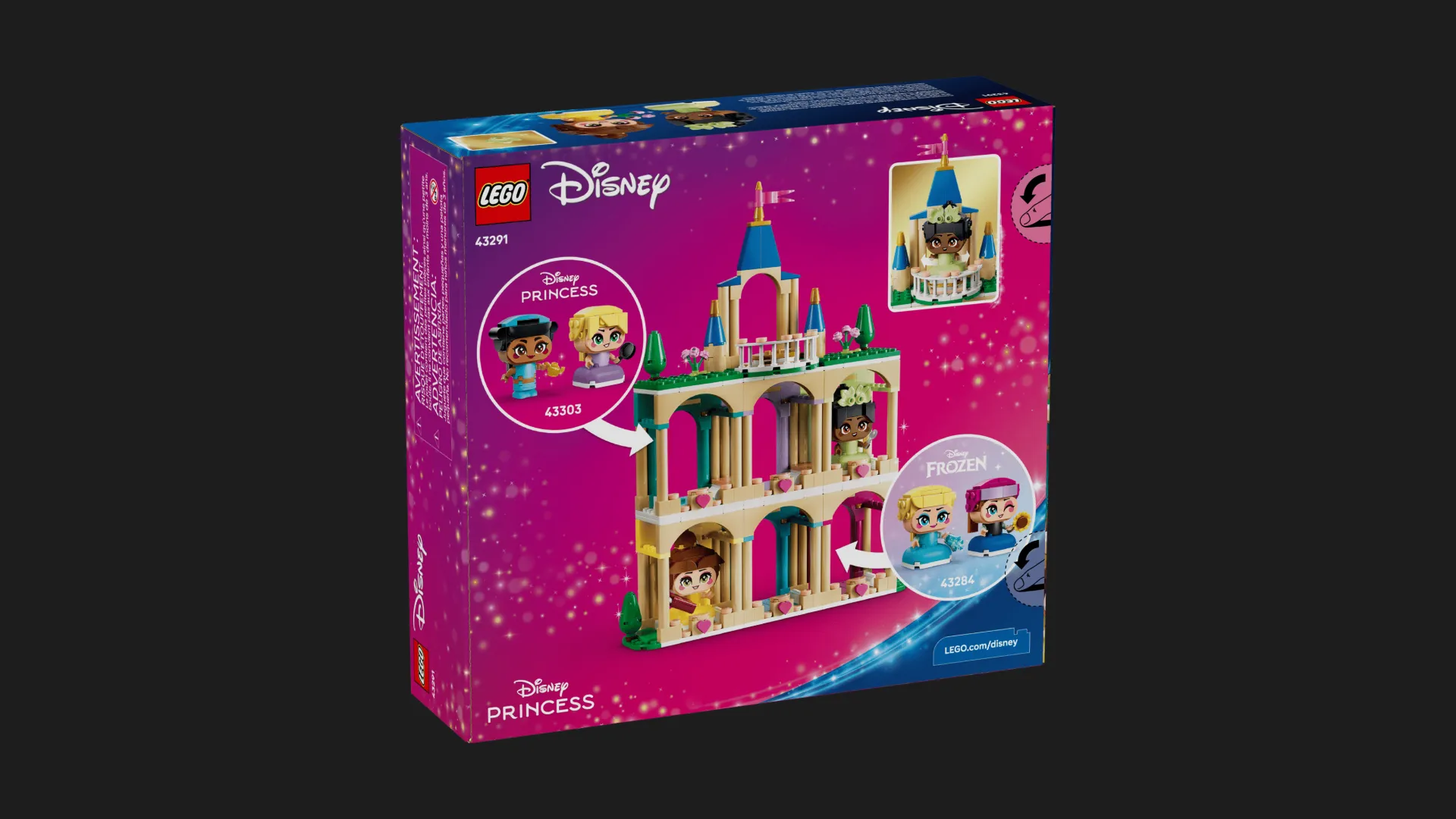 Конструктор LEGO Disney Мініпринцеси Бель і Тіана з замком (43291)
