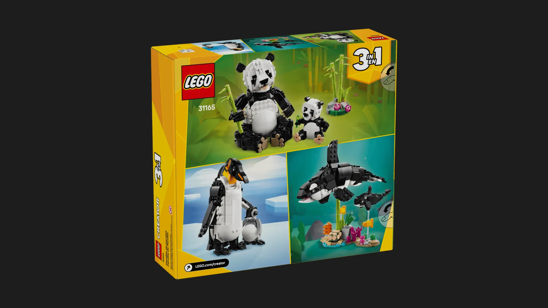 Конструктор LEGO Creator Дикі тварини: пандові (31165)