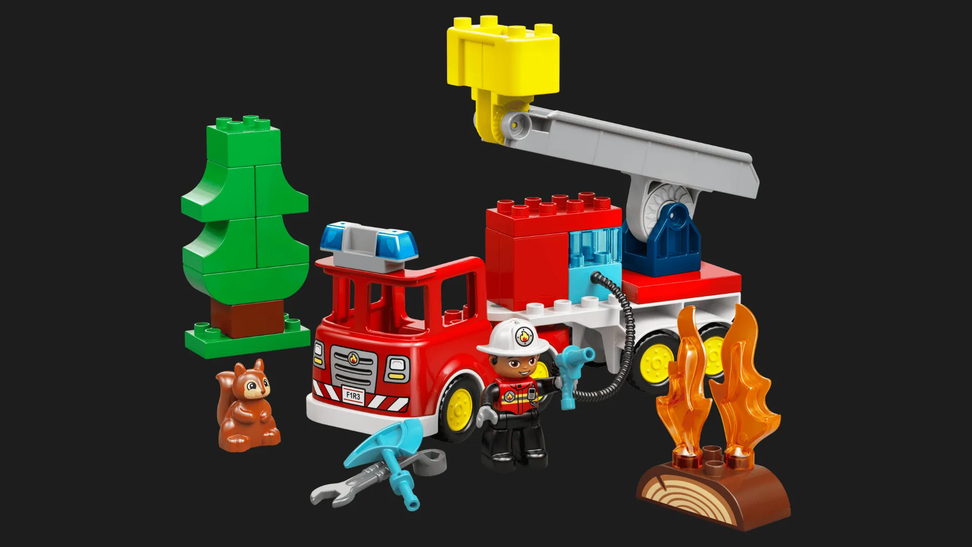 Конструктор DUPLO Town Пожежна машина зі шлангом і пожежником (10473)