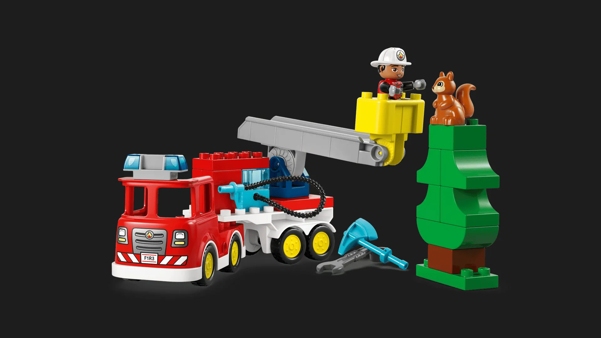 Конструктор DUPLO Town Пожежна машина зі шлангом і пожежником (10473)