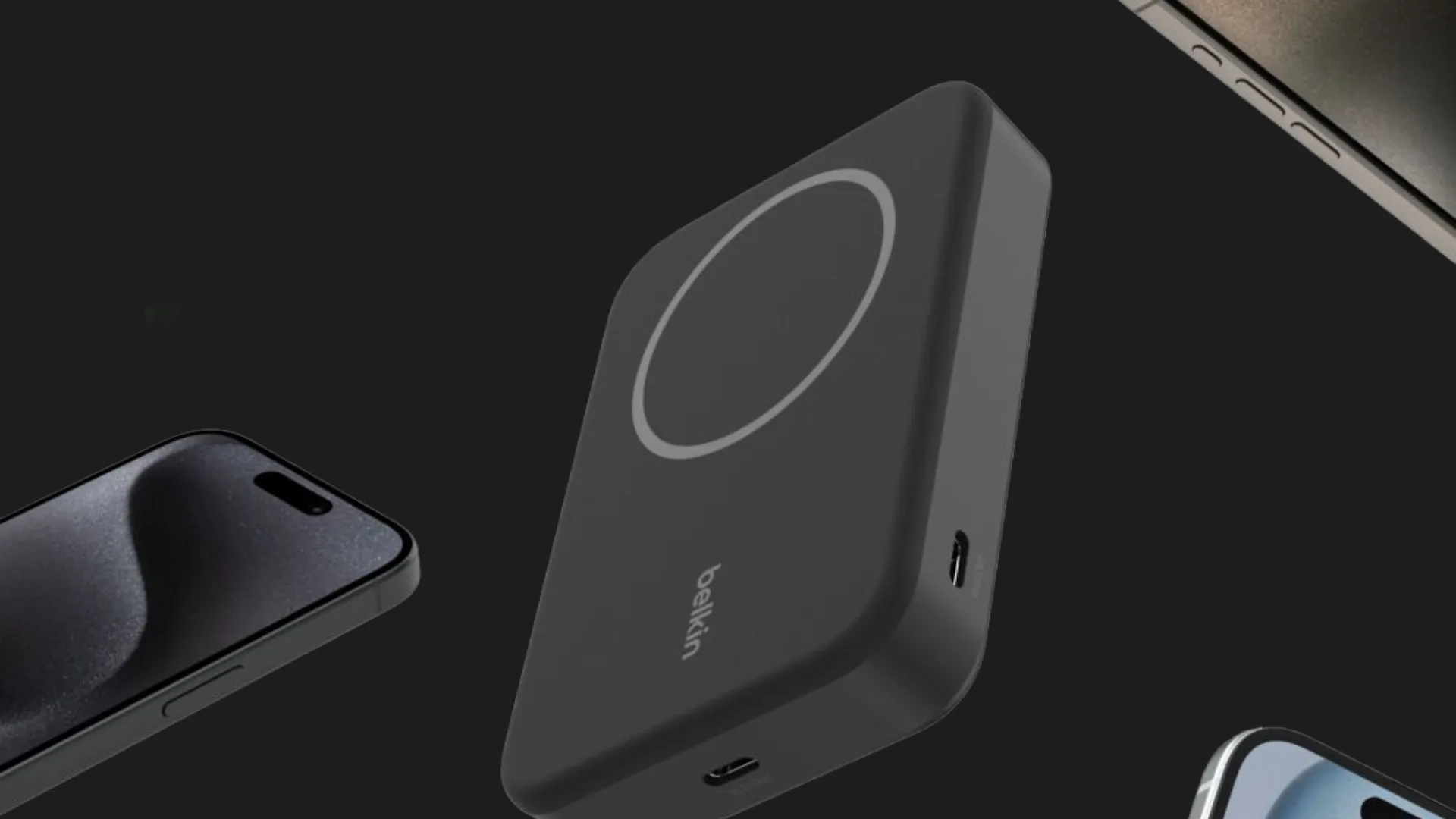 Зарядний пристрій Power Bank Belkin 10000mAh 15W, MagSafe Qi2 (Black)