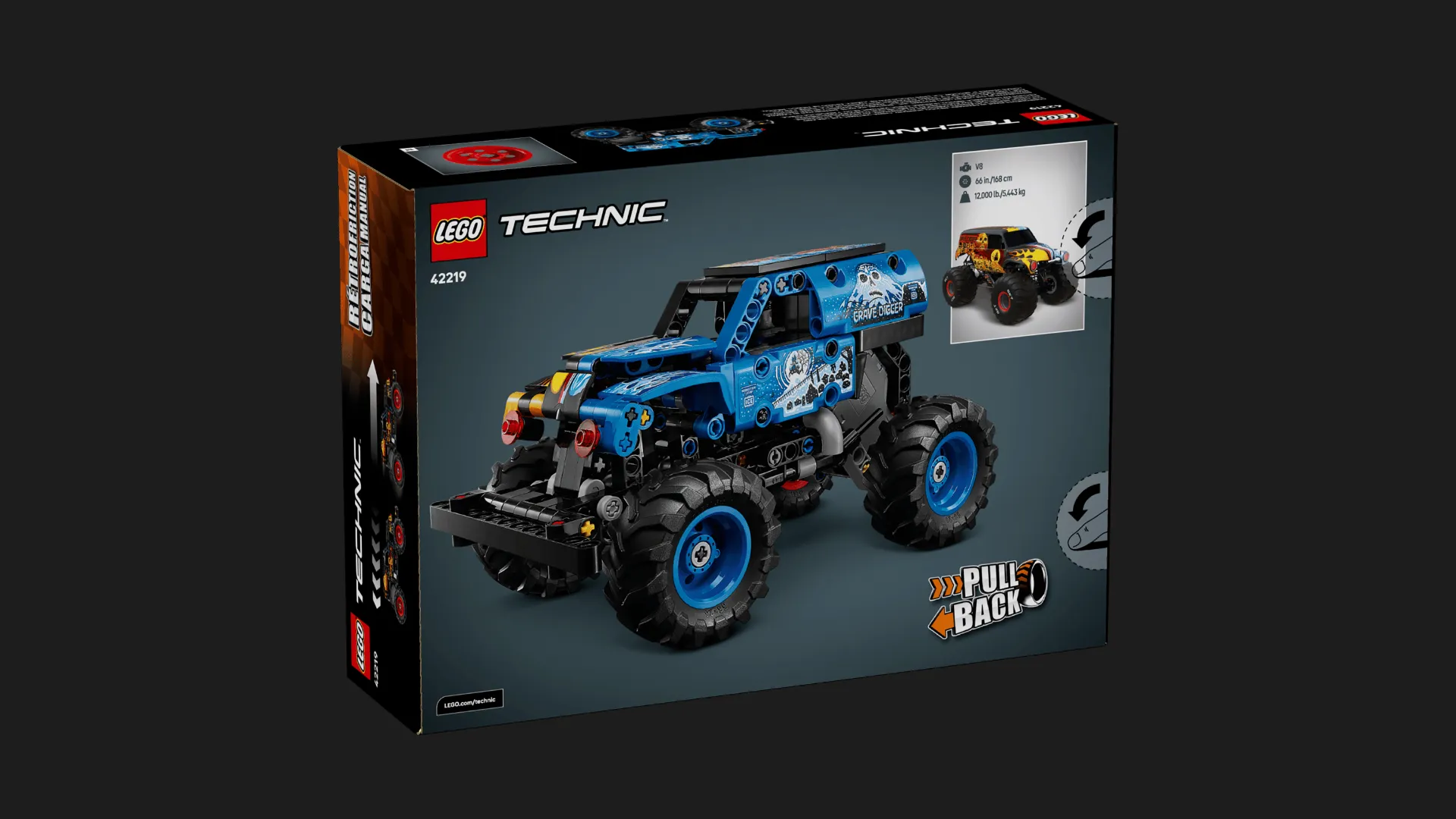 Конструктор LEGO Technic Monster Jam Grave Digger Вогонь і лід (42219)