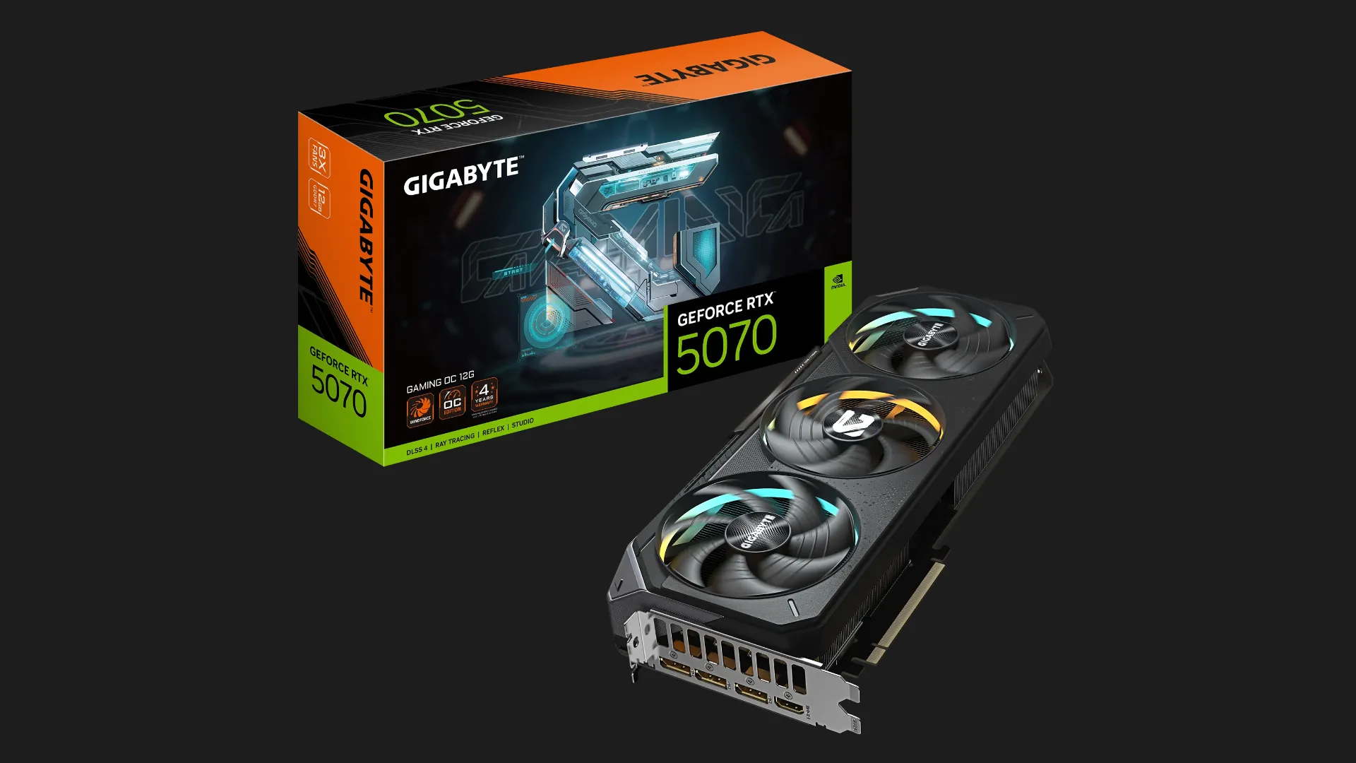 Відеокарта GIGABYTE GeForce RTX 5070 GAMING OC 12GB (GV-N5070GAMING OC-12GD)