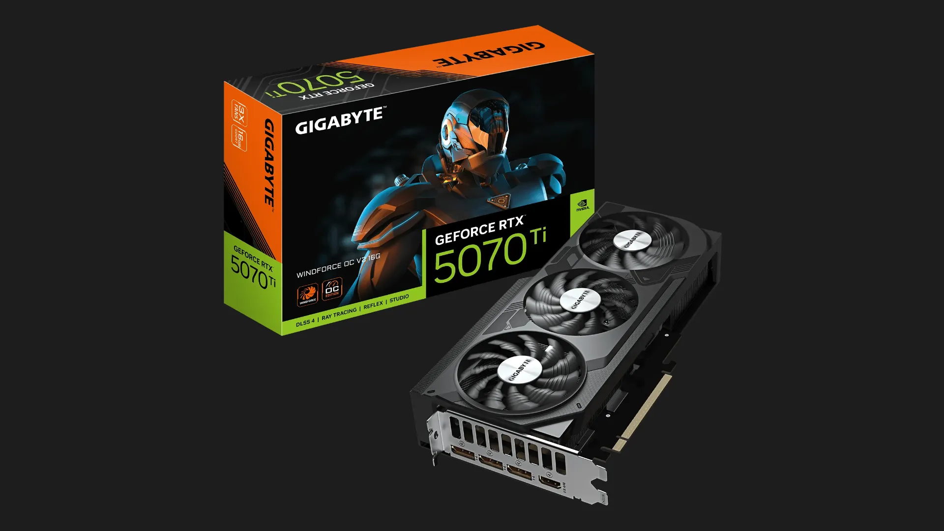 Відеокарта GIGABYTE GeForce RTX 5070 Ti WINDFORCE OC 16GB (GV-N507TWF3OCV2-16GD)
